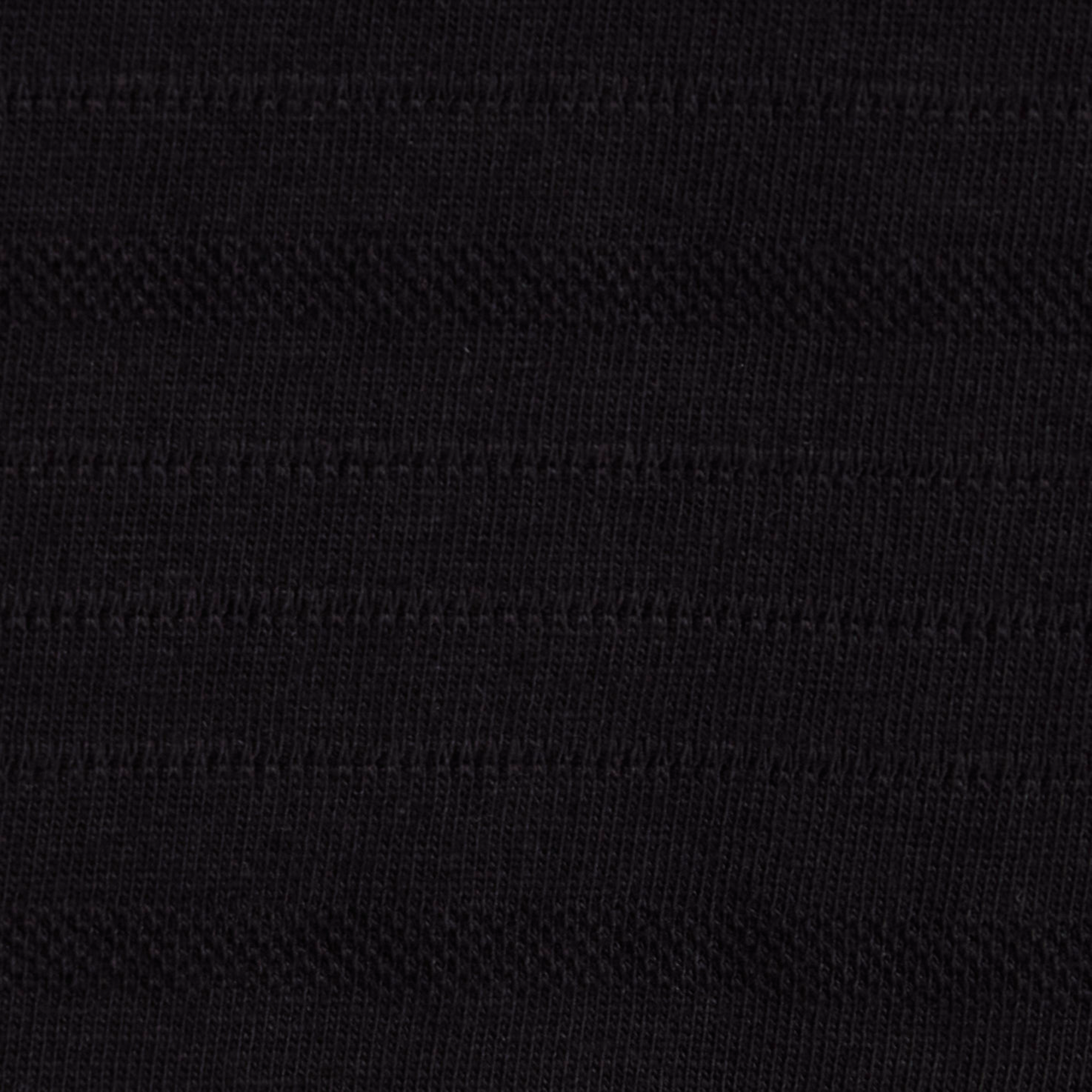 Black Textured Stripe Tee