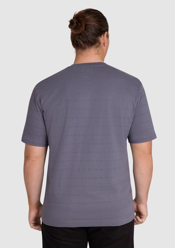 Vintage Blue Textured Stripe Tee