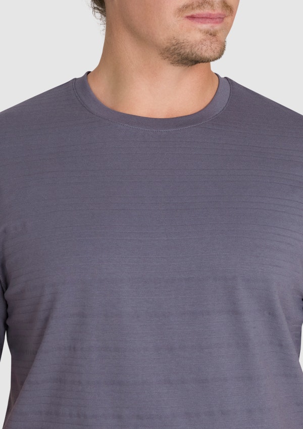 Vintage Blue Textured Stripe Tee