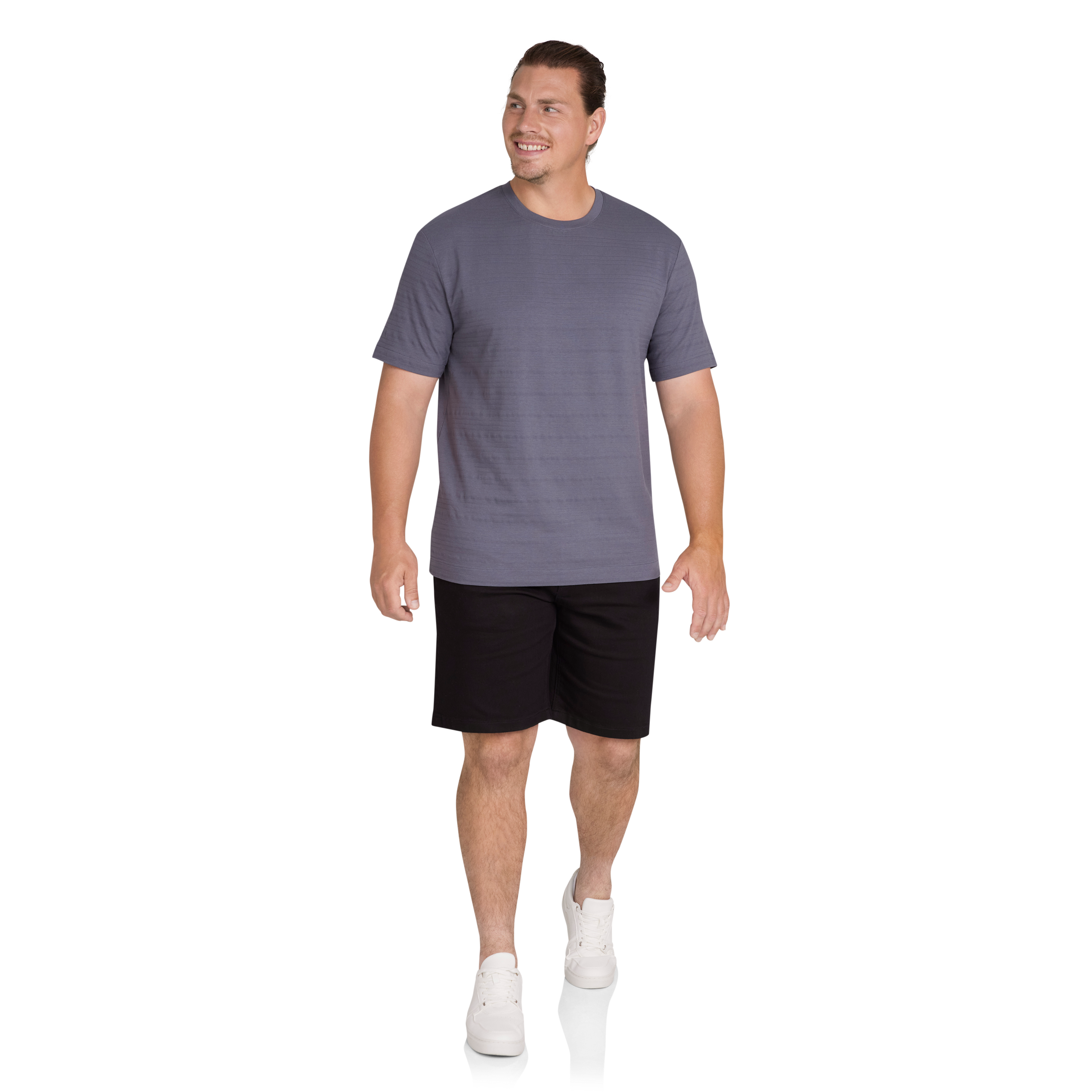 Vintage Blue Textured Stripe Tee