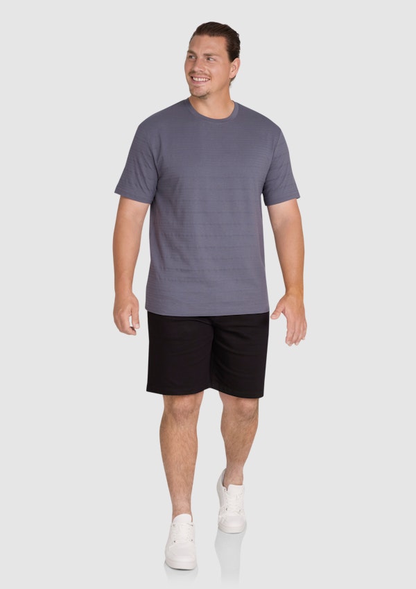 Vintage Blue Textured Stripe Tee