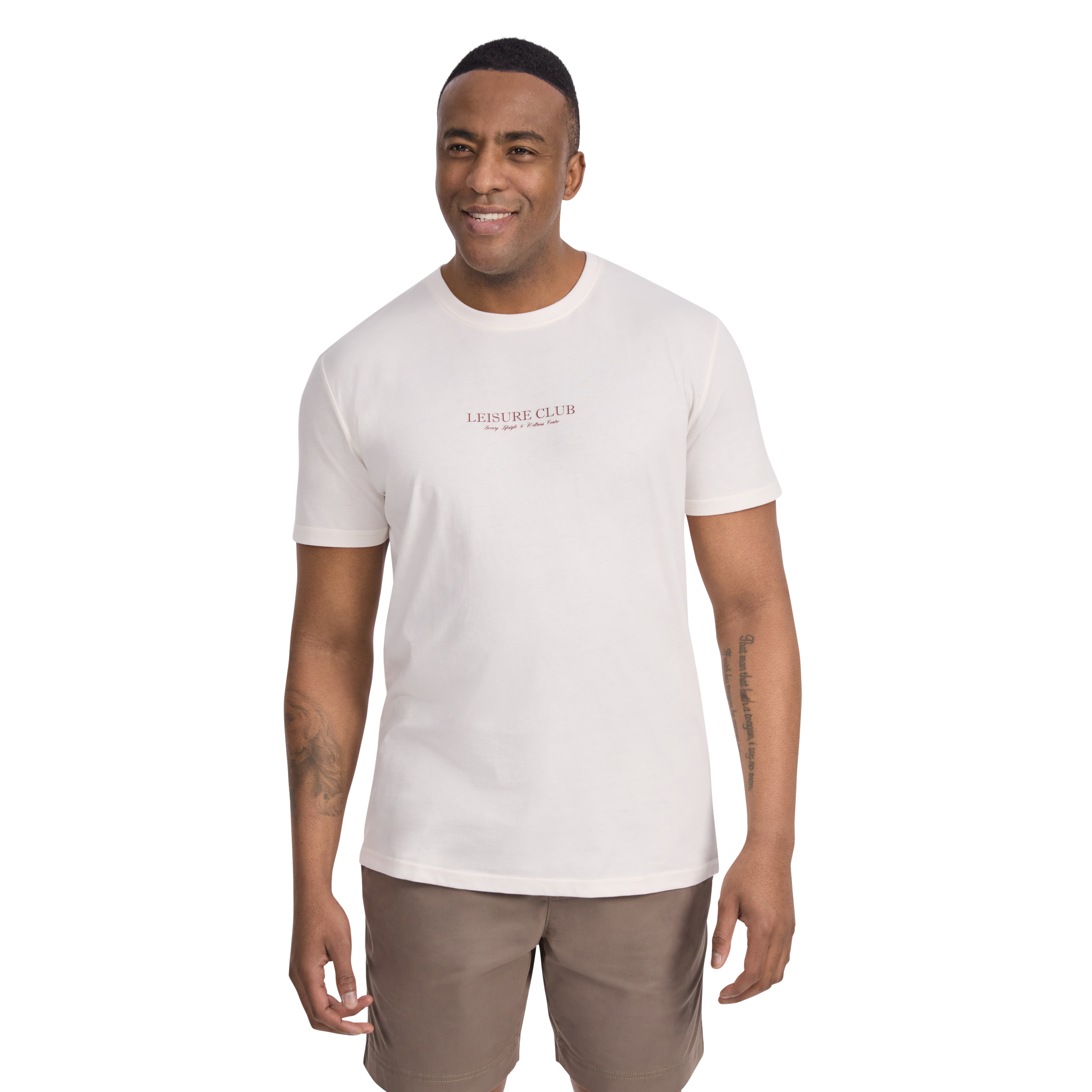 Ecru Club Crew Neck Tee