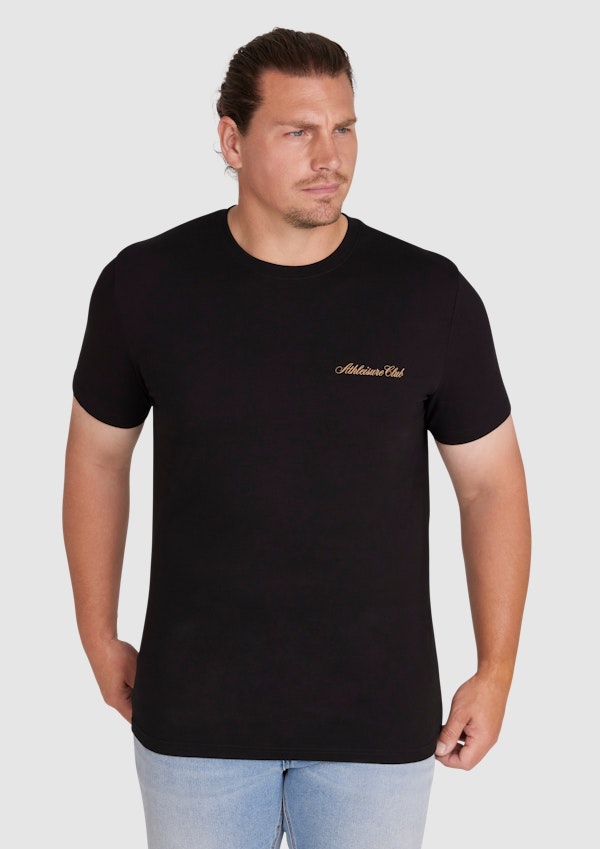 Black Pasadena Crew Neck Tee