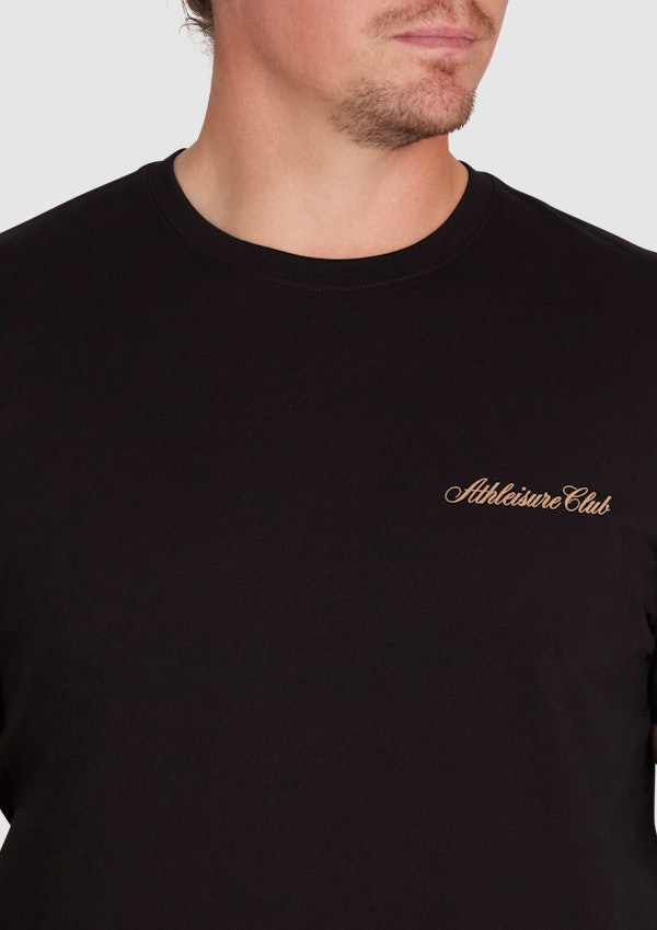 Black Pasadena Crew Neck Tee