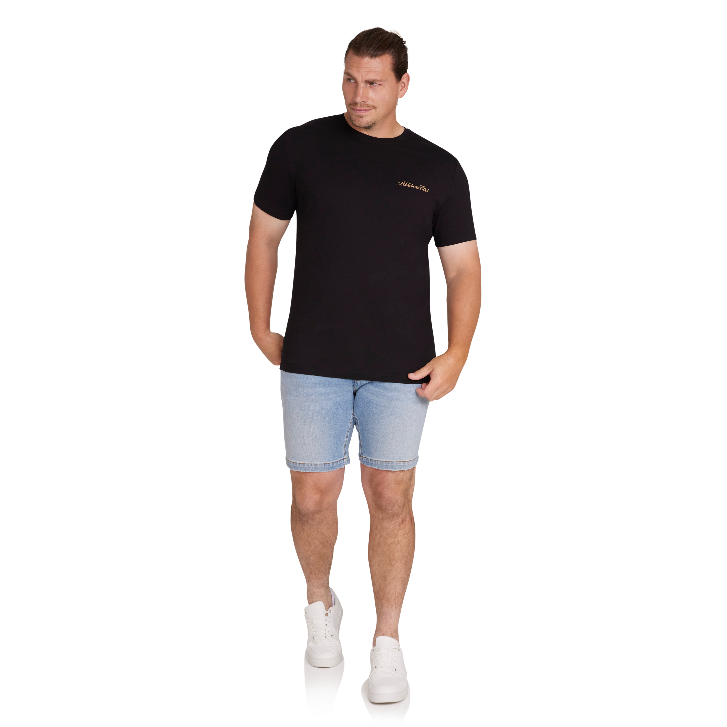 Black Pasadena Crew Neck Tee