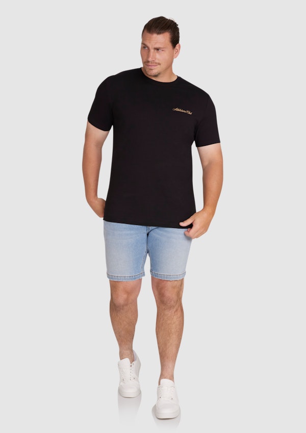 Black Pasadena Crew Neck Tee