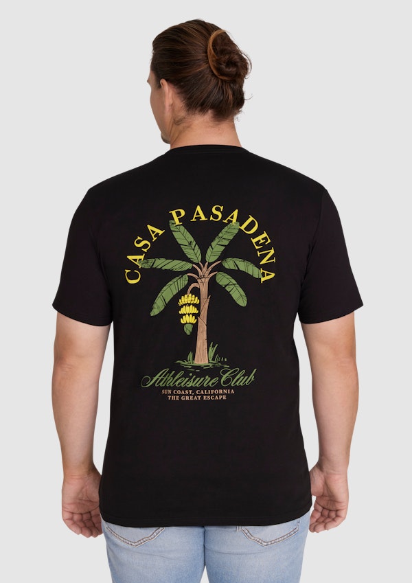 Black Pasadena Crew Neck Tee