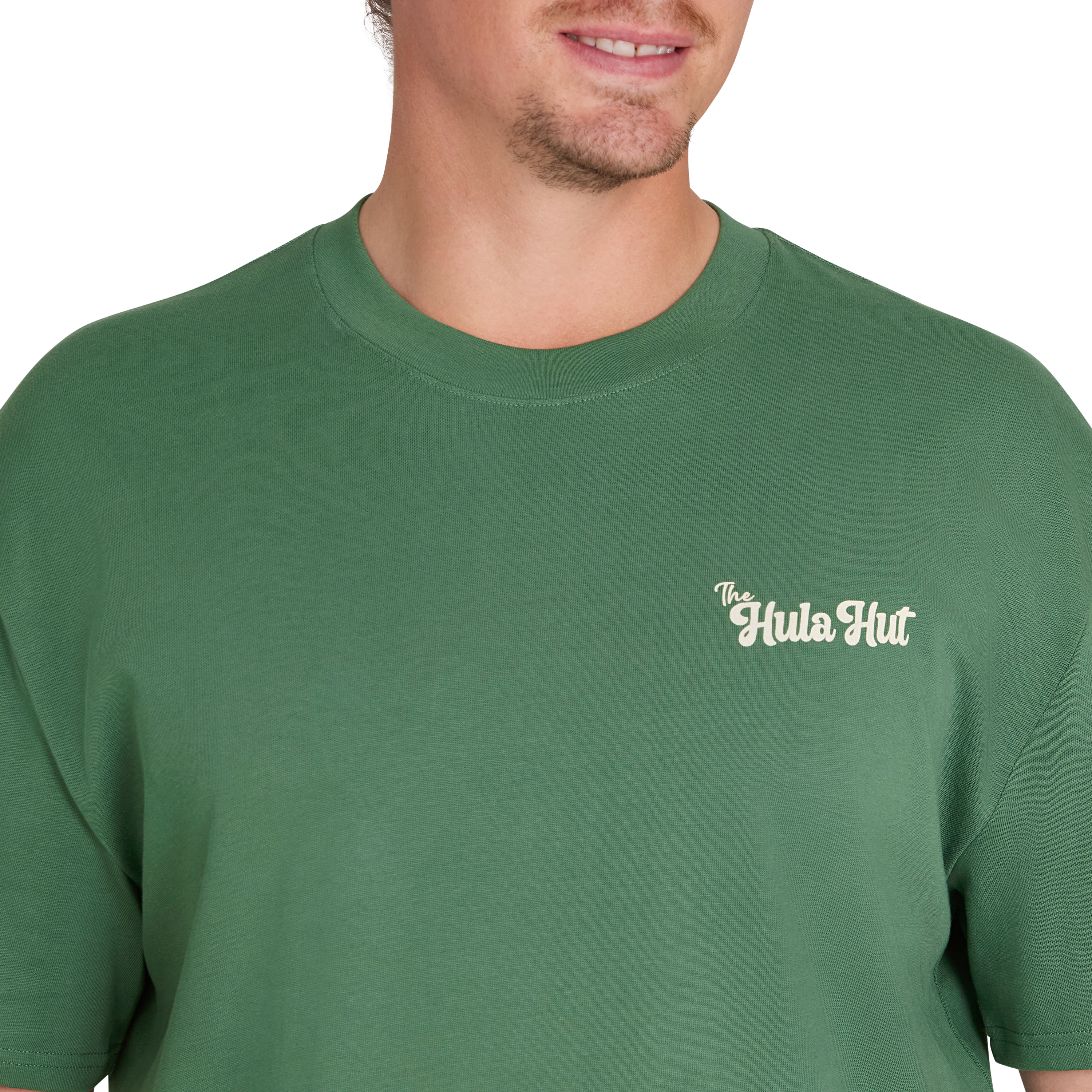 Hunter Green Palms Relaxed Fit Tee