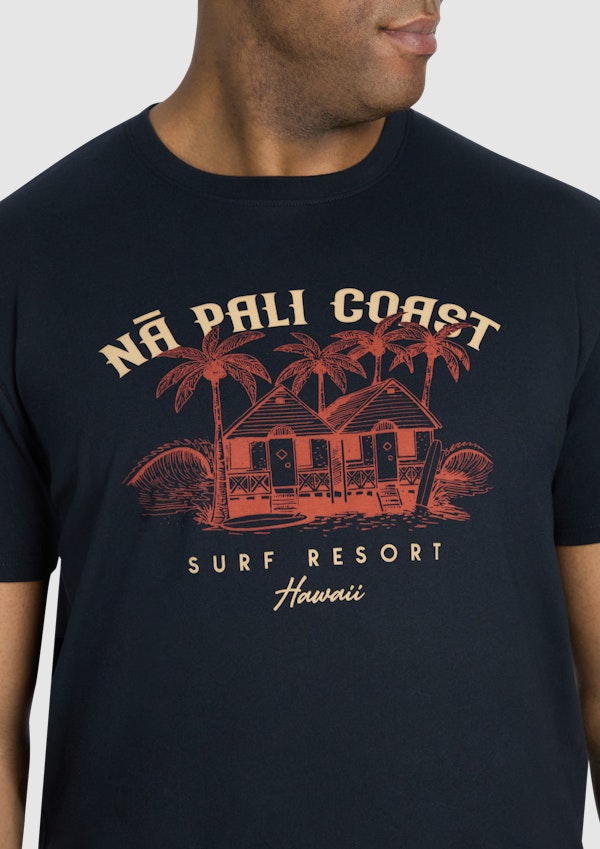 Navy Hawaii Crew Neck Tee