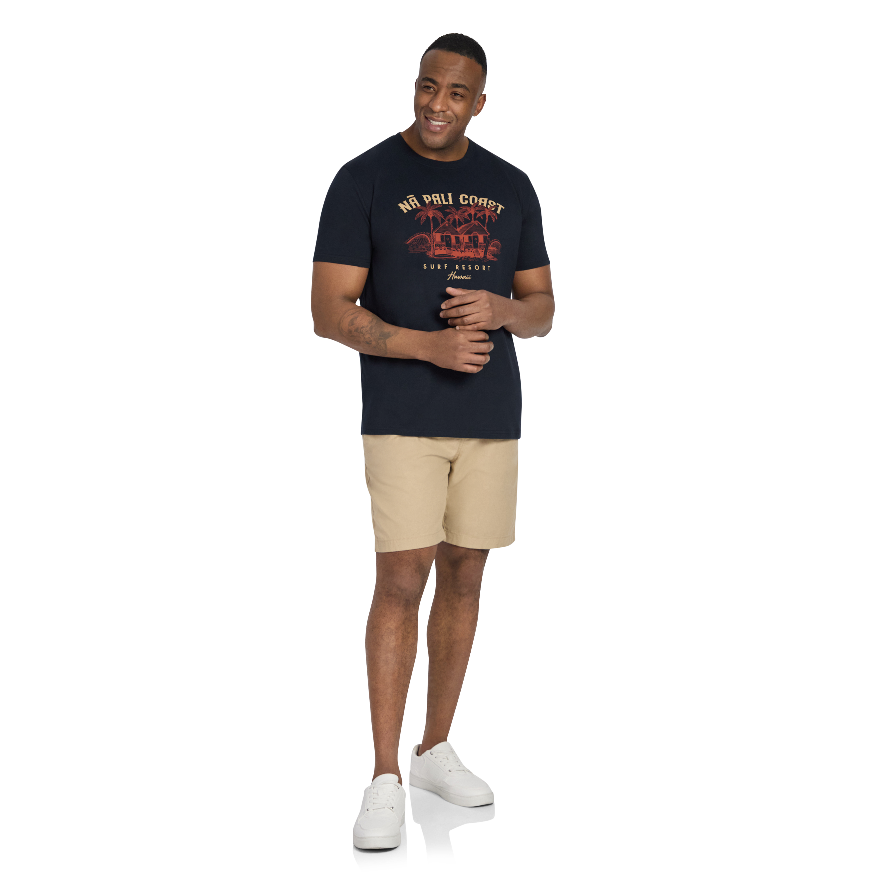 Navy Hawaii Crew Neck Tee