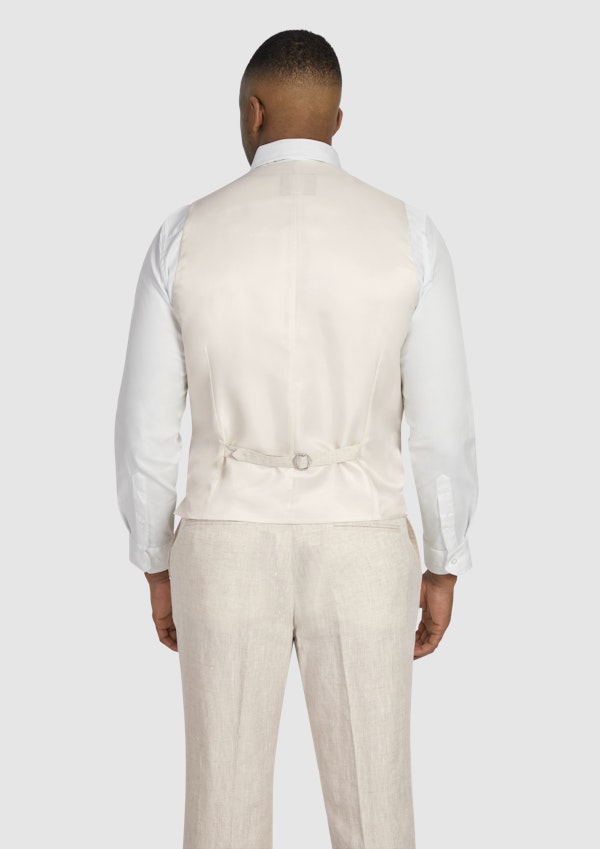 Natural Jude Linen Waistcoat