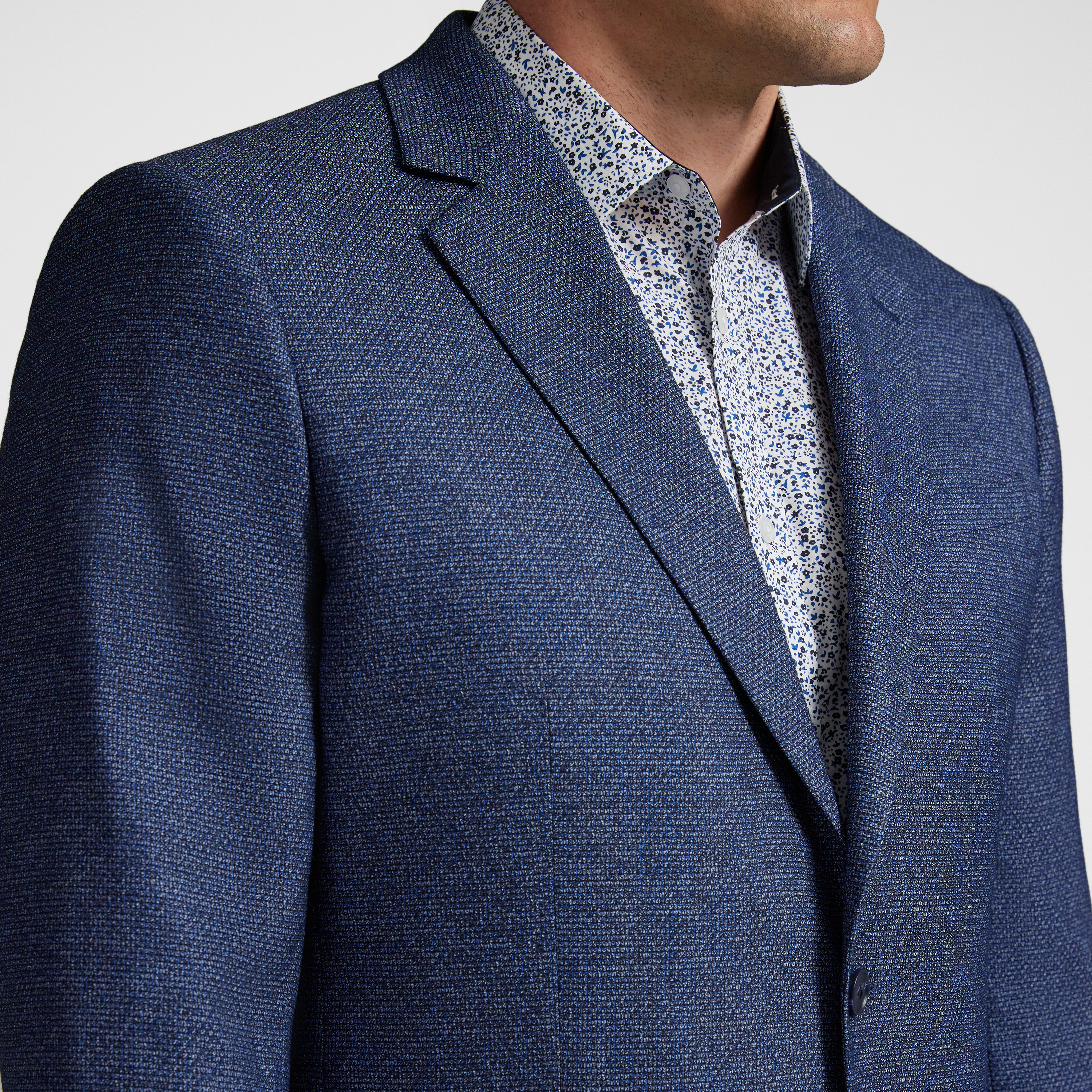 Blue Jasper Textured Stretch Blazer
