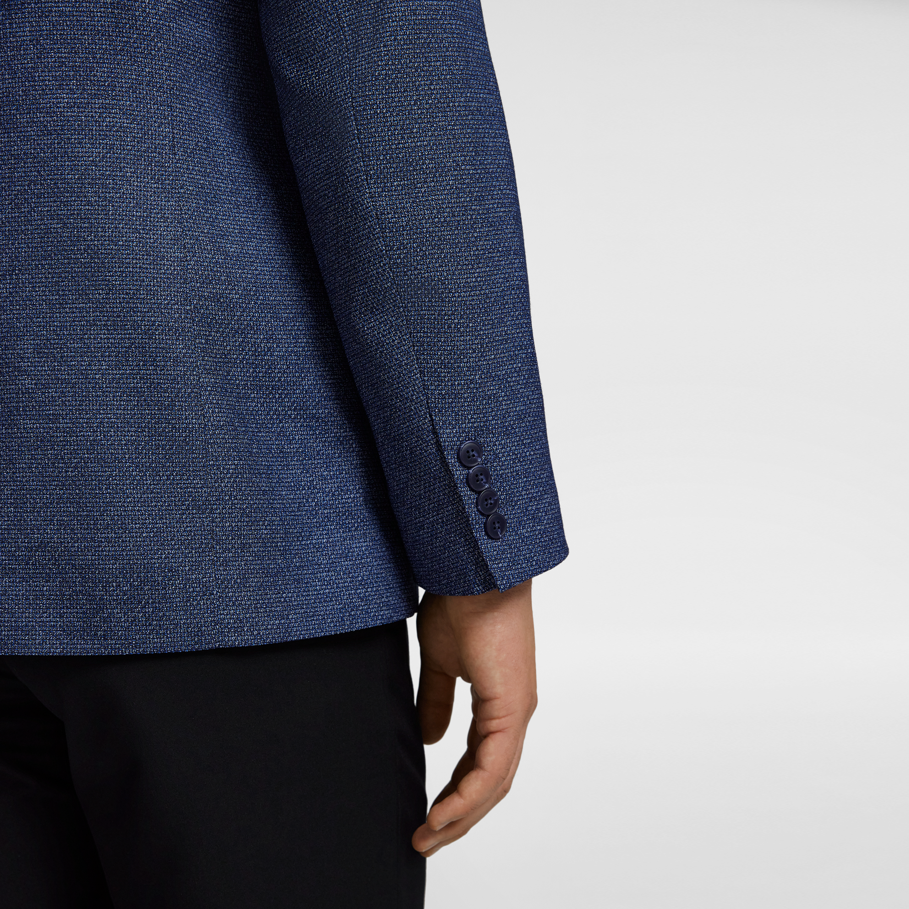 Blue Jasper Textured Stretch Blazer