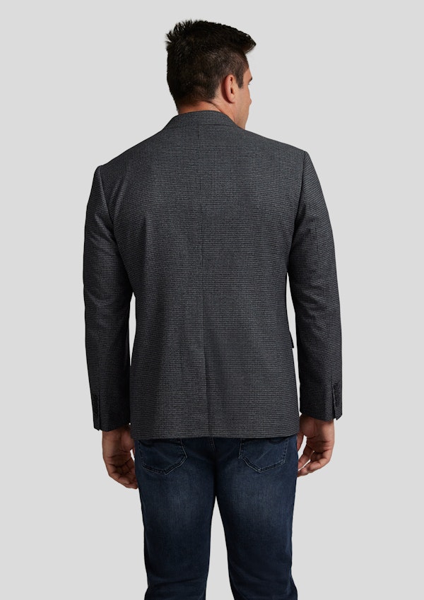 Charcoal Kingsley Check Stretch Blazer