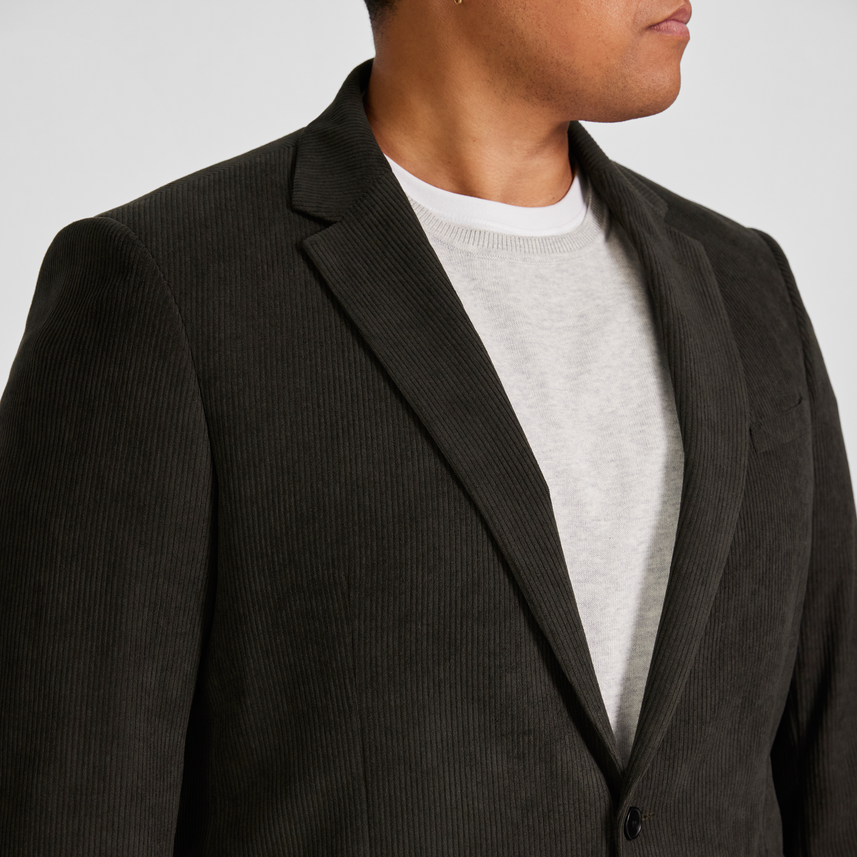 Dark Olive Douglas Cord Stretch Blazer