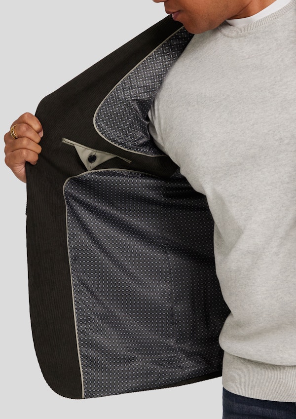 Dark Olive Douglas Cord Stretch Blazer