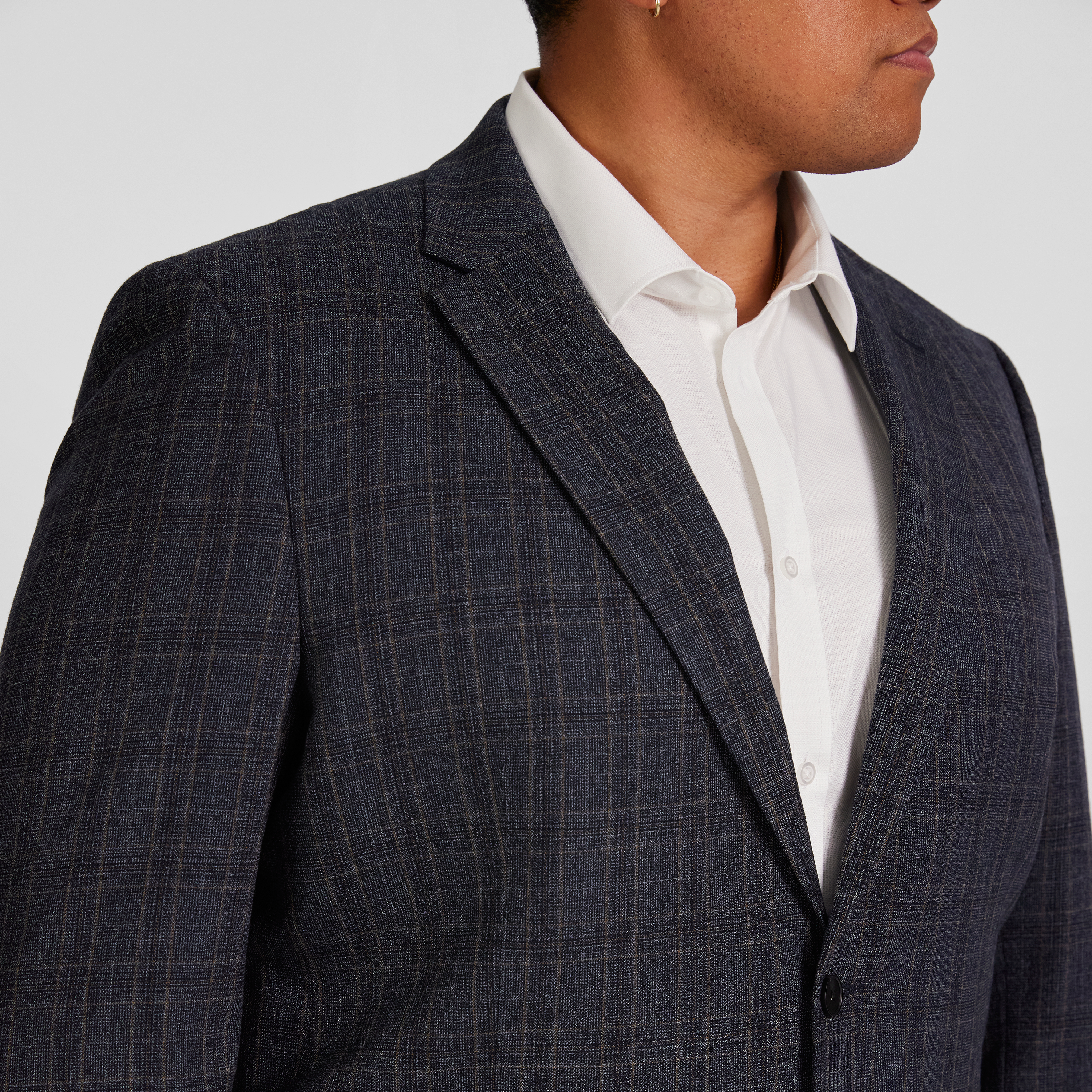 Steel Heath Check Stretch Blazer