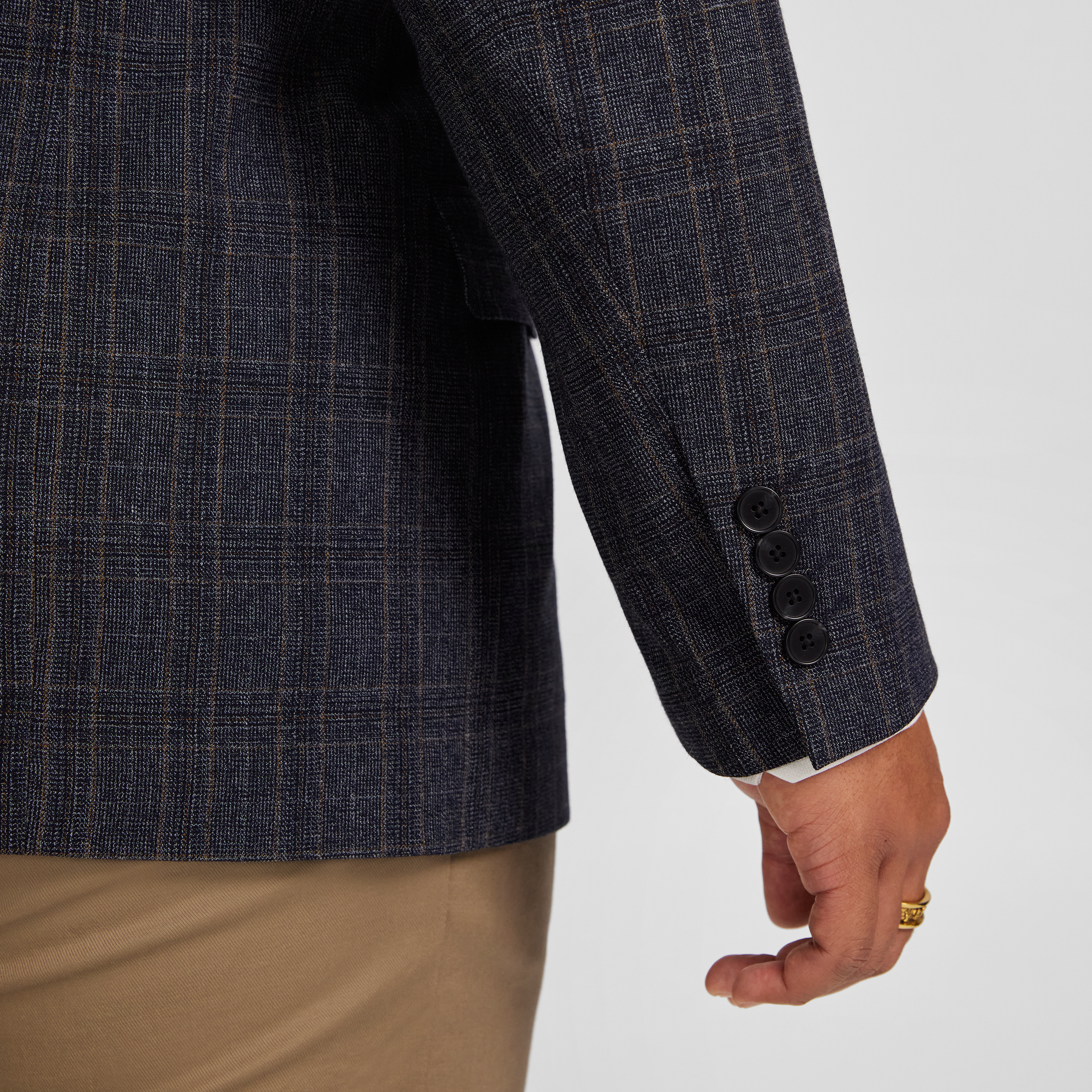 Steel Heath Check Stretch Blazer
