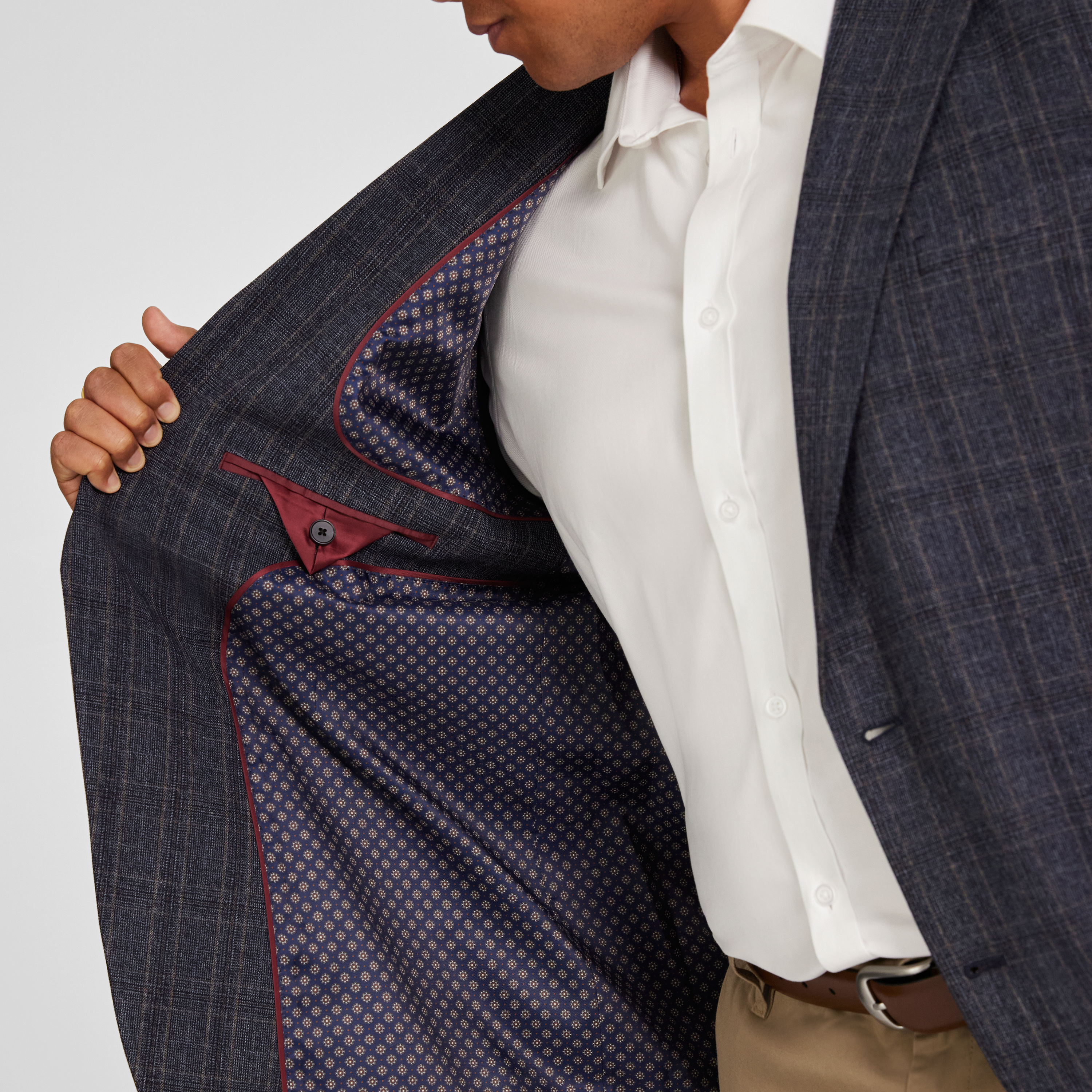 Steel Heath Check Stretch Blazer