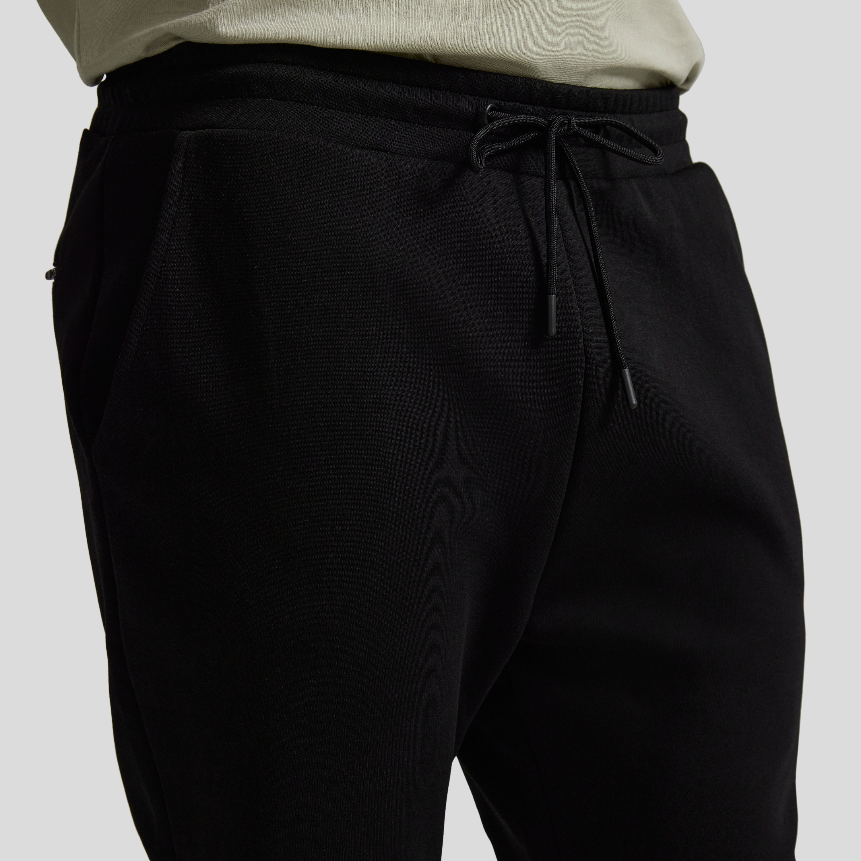Black Athleisure Track Pant