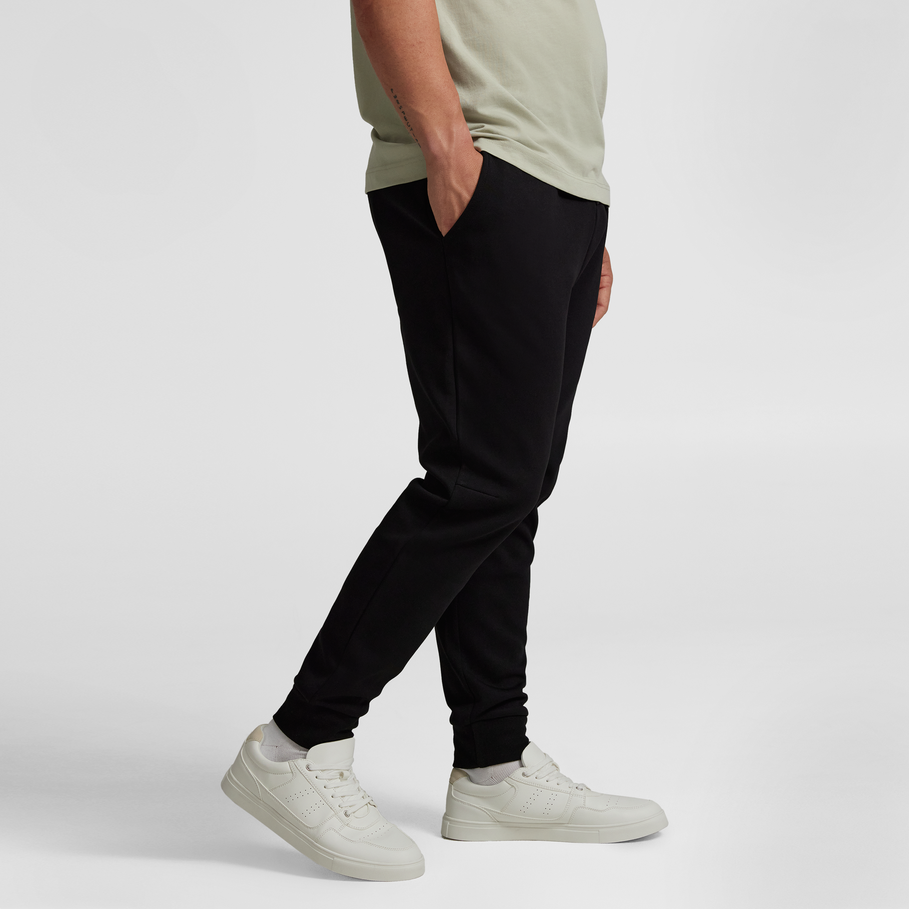 Black Athleisure Track Pant