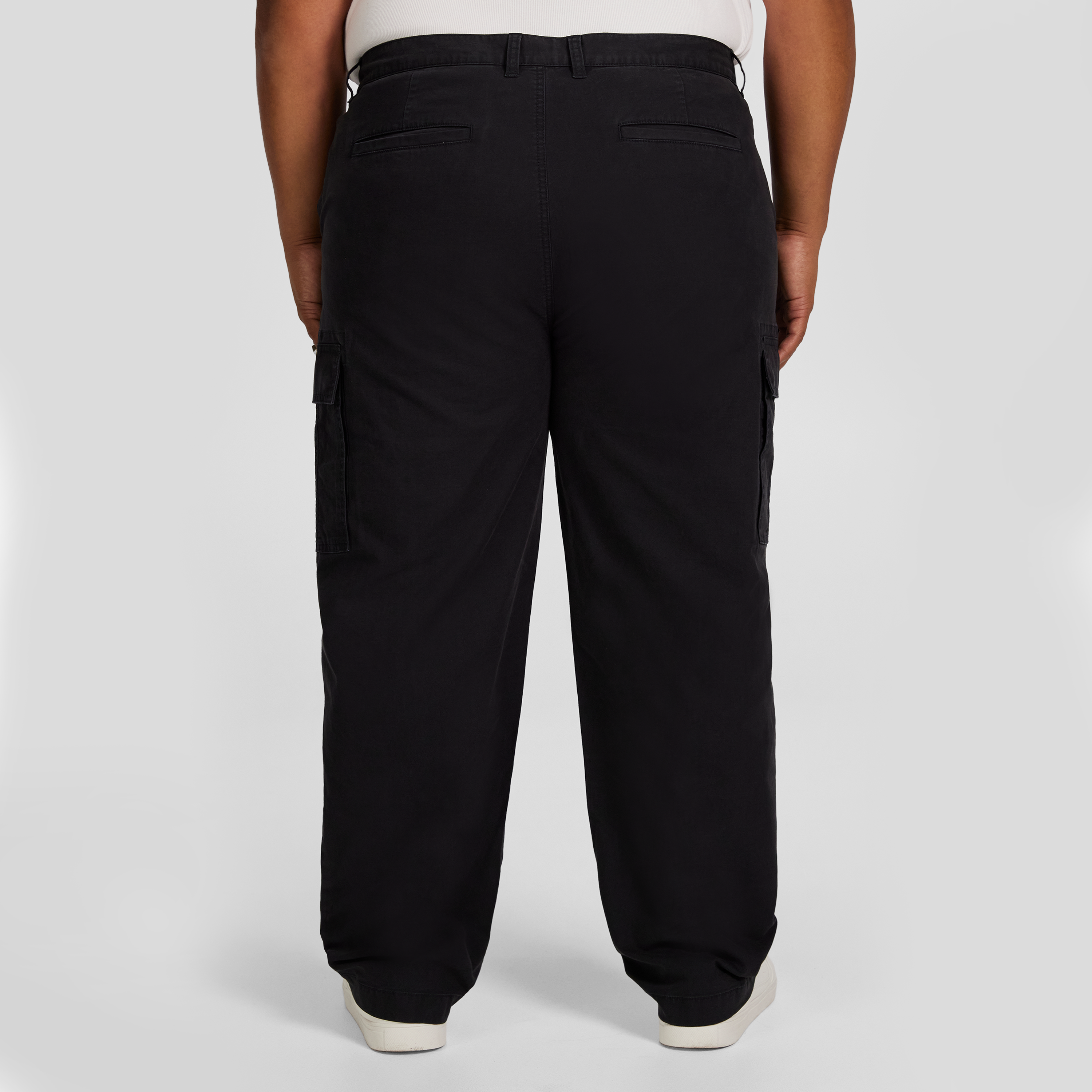 Washed Black Relaxed Fit Cargo Pant