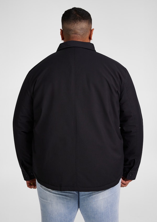 Black Slate Cyrus Puffer Shacket