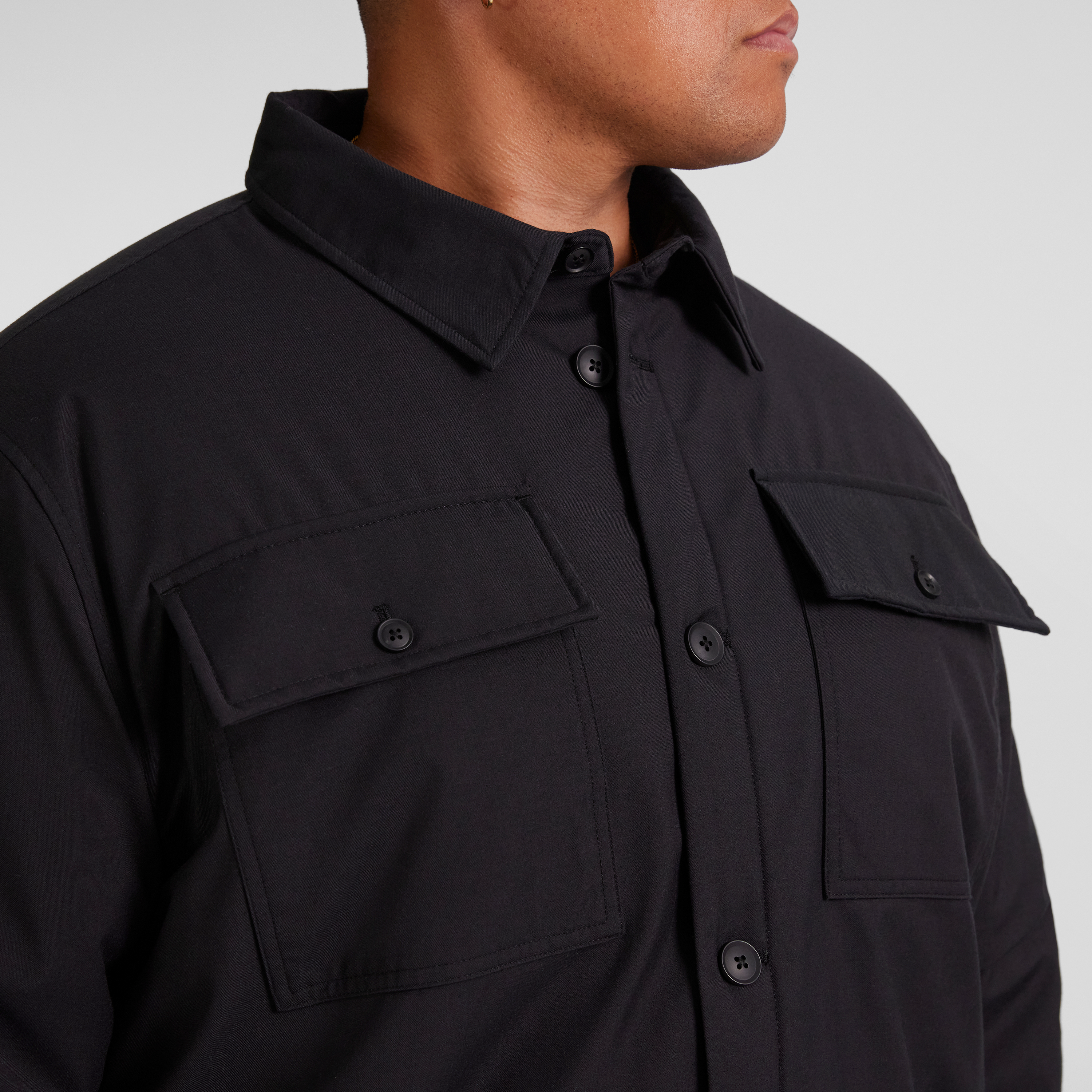Black Slate Cyrus Puffer Shacket