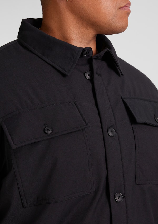 Black Slate Cyrus Puffer Shacket