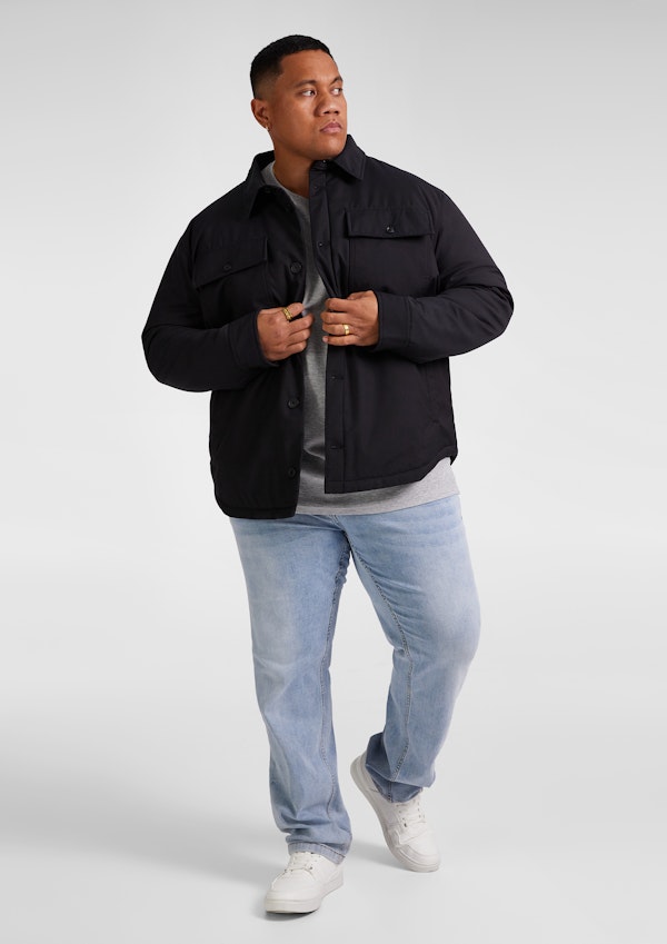 Black Slate Cyrus Puffer Shacket