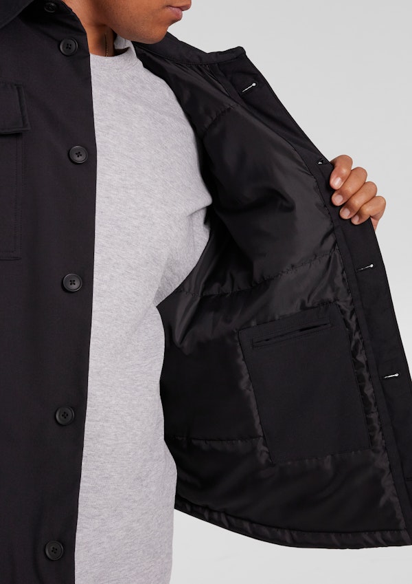 Black Slate Cyrus Puffer Shacket