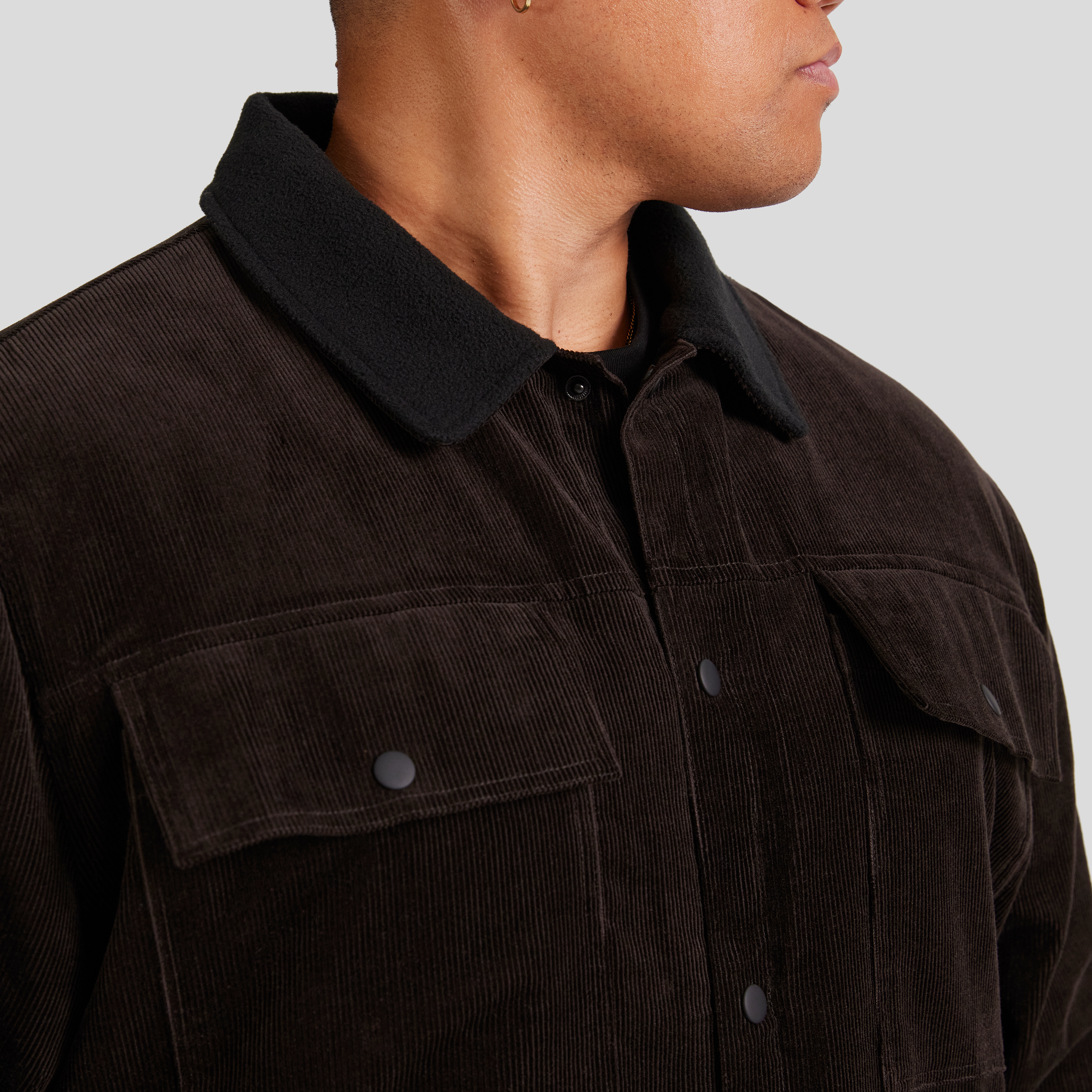 Chocolate Finn Cord Shacket