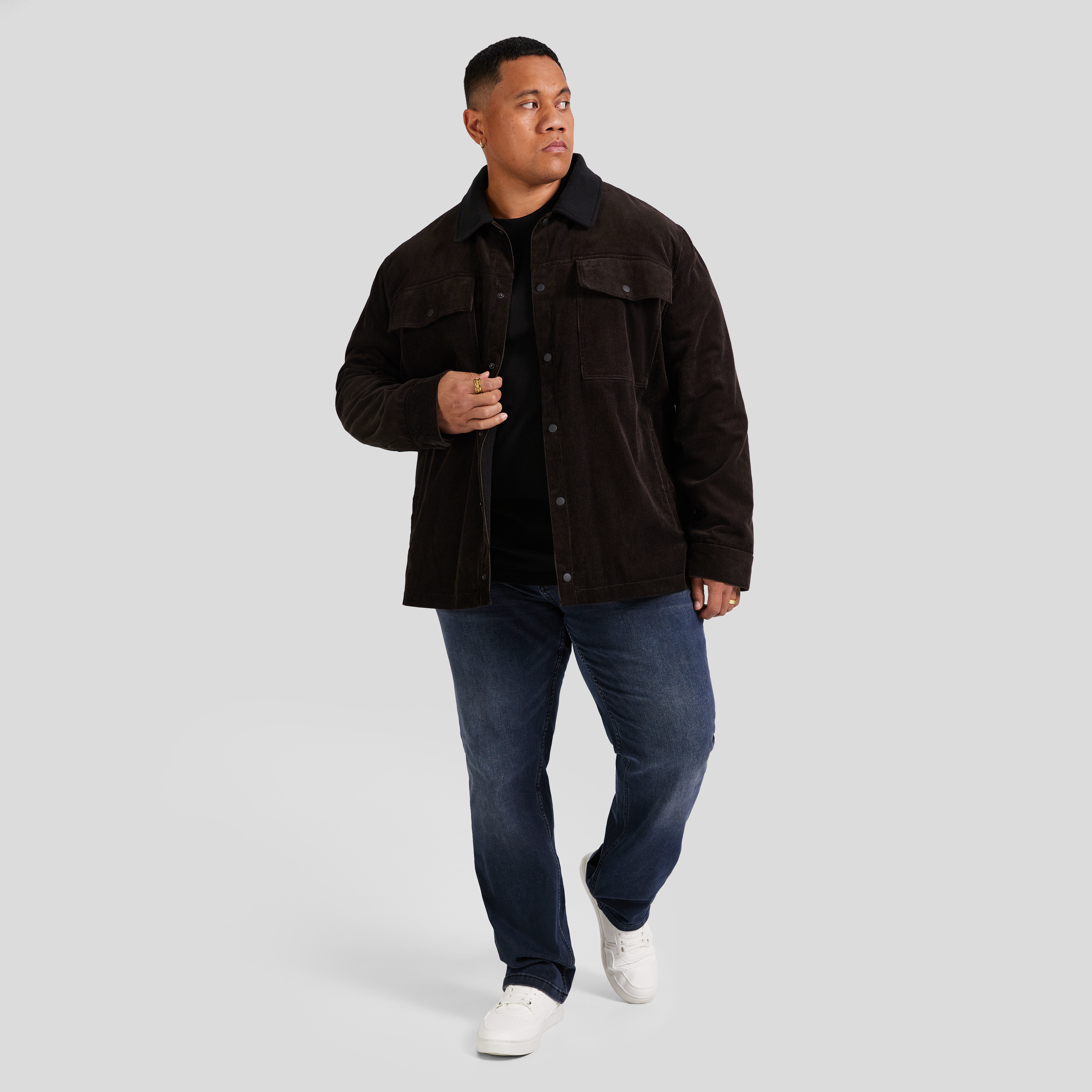 Chocolate Finn Cord Shacket