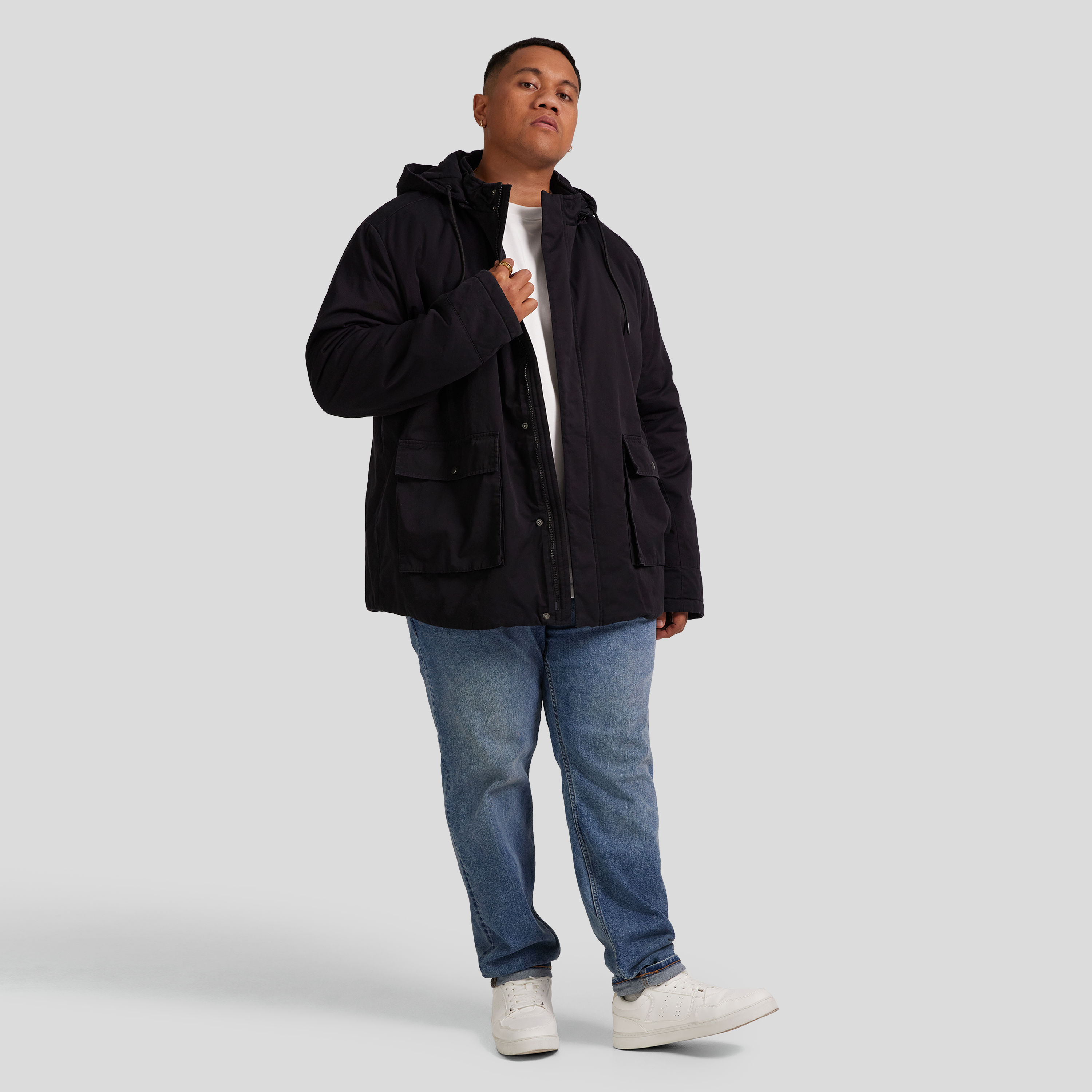 Black Santiago Hooded Parka