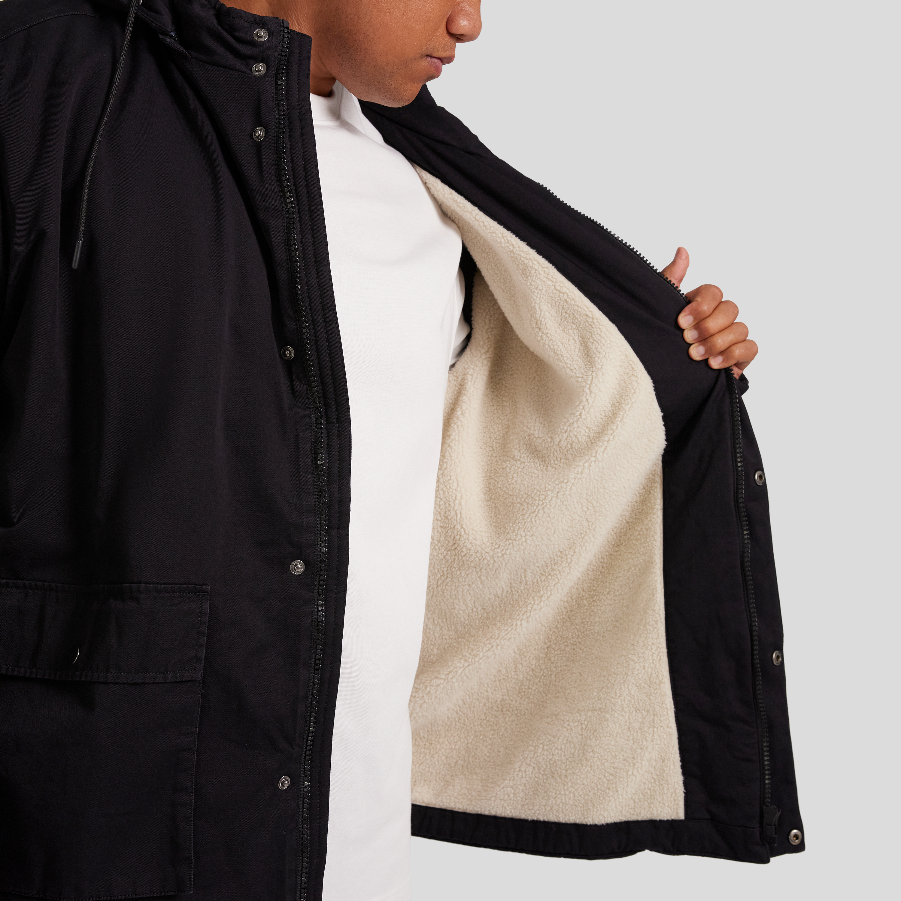 Black Santiago Hooded Parka