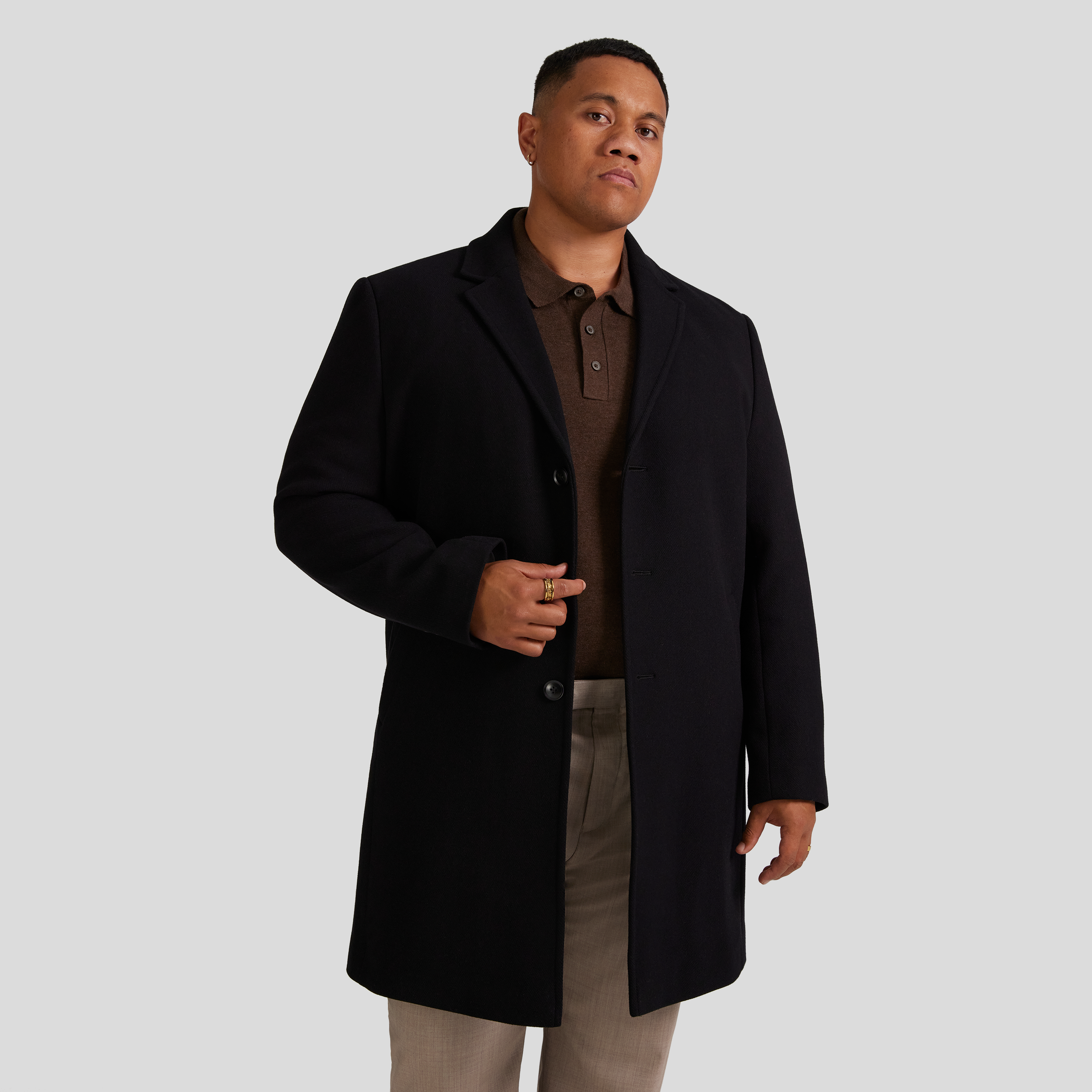 CARSON WOOL BLEND OVERCOAT