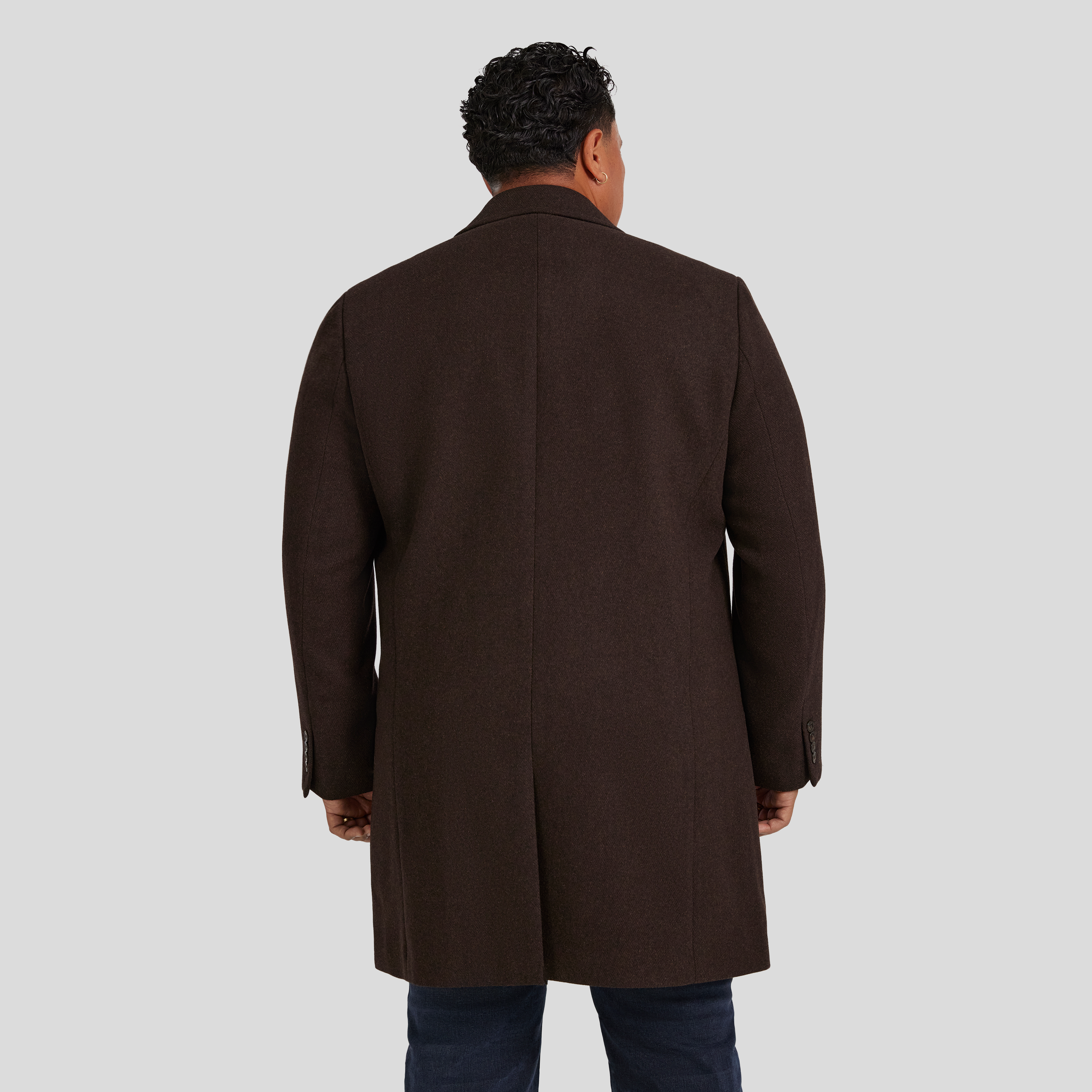 Espresso Carson Wool Blend Overcoat