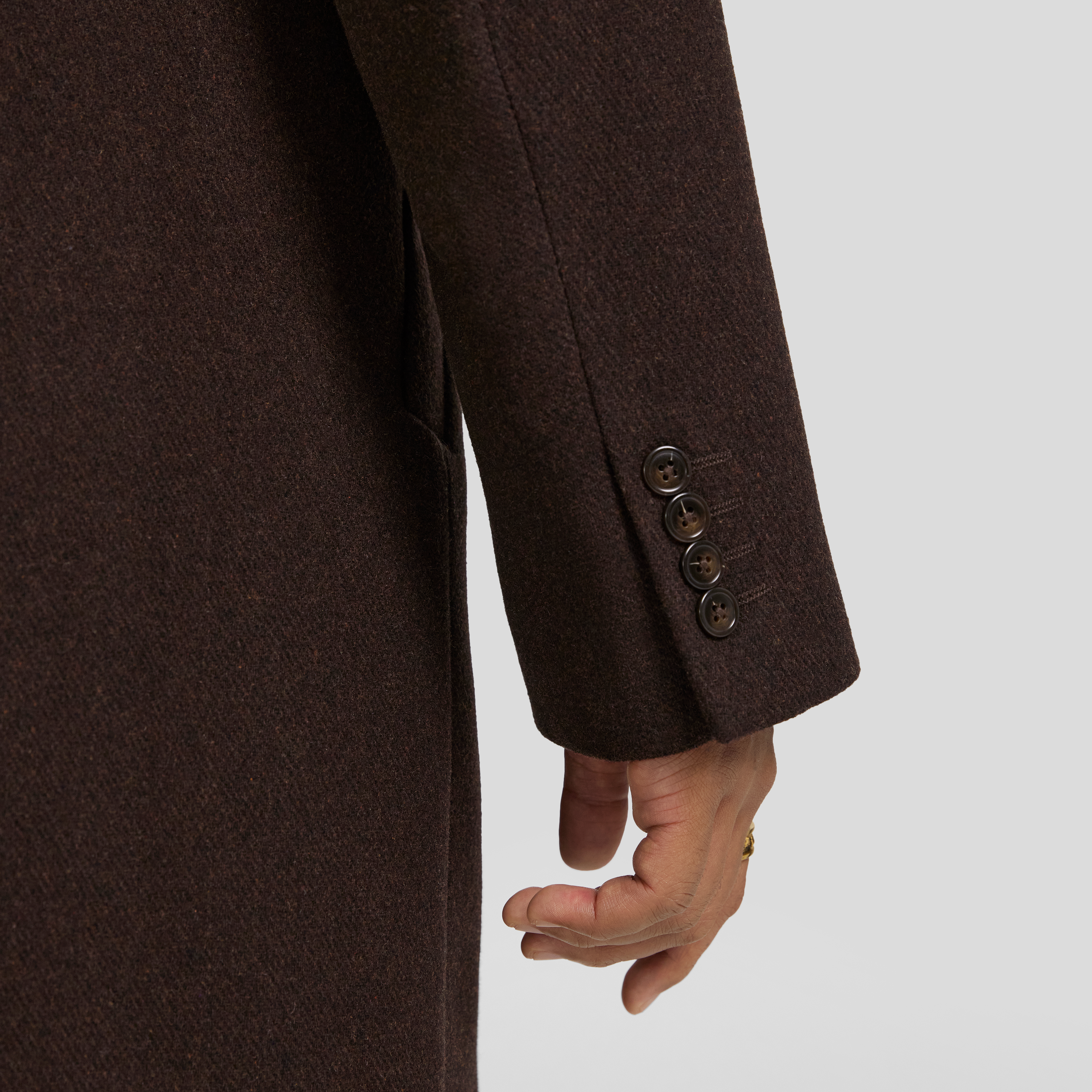 Espresso Carson Wool Blend Overcoat