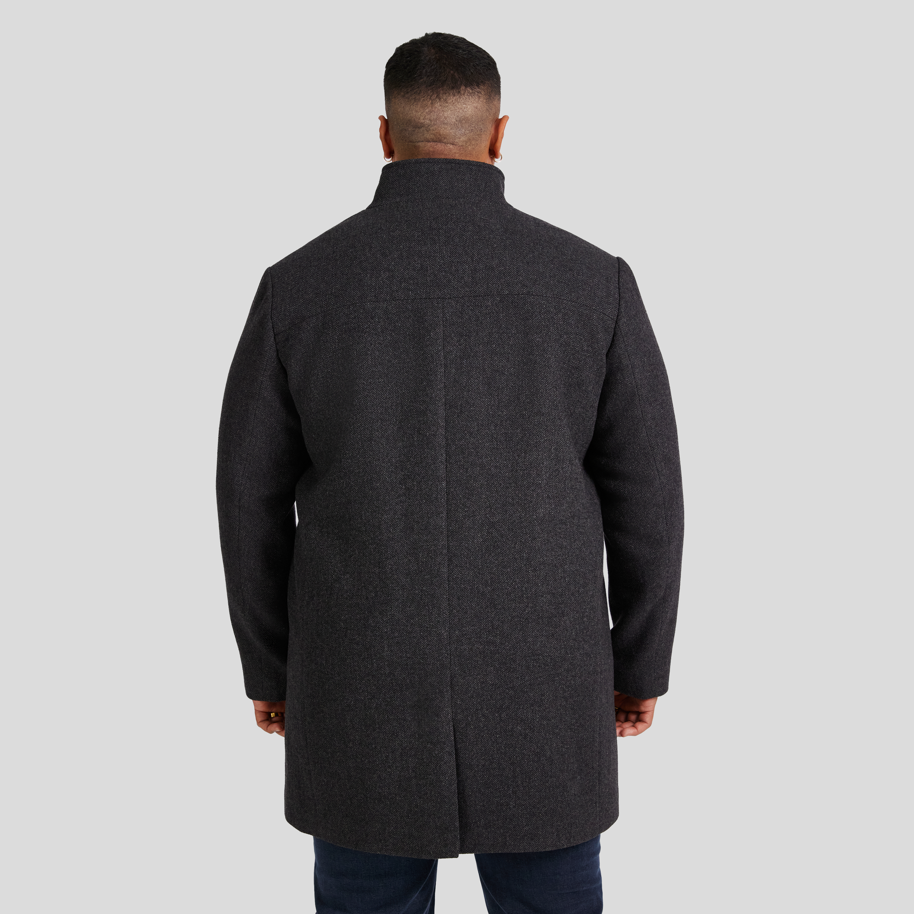 Charcoal Gage Wool Blend Coat