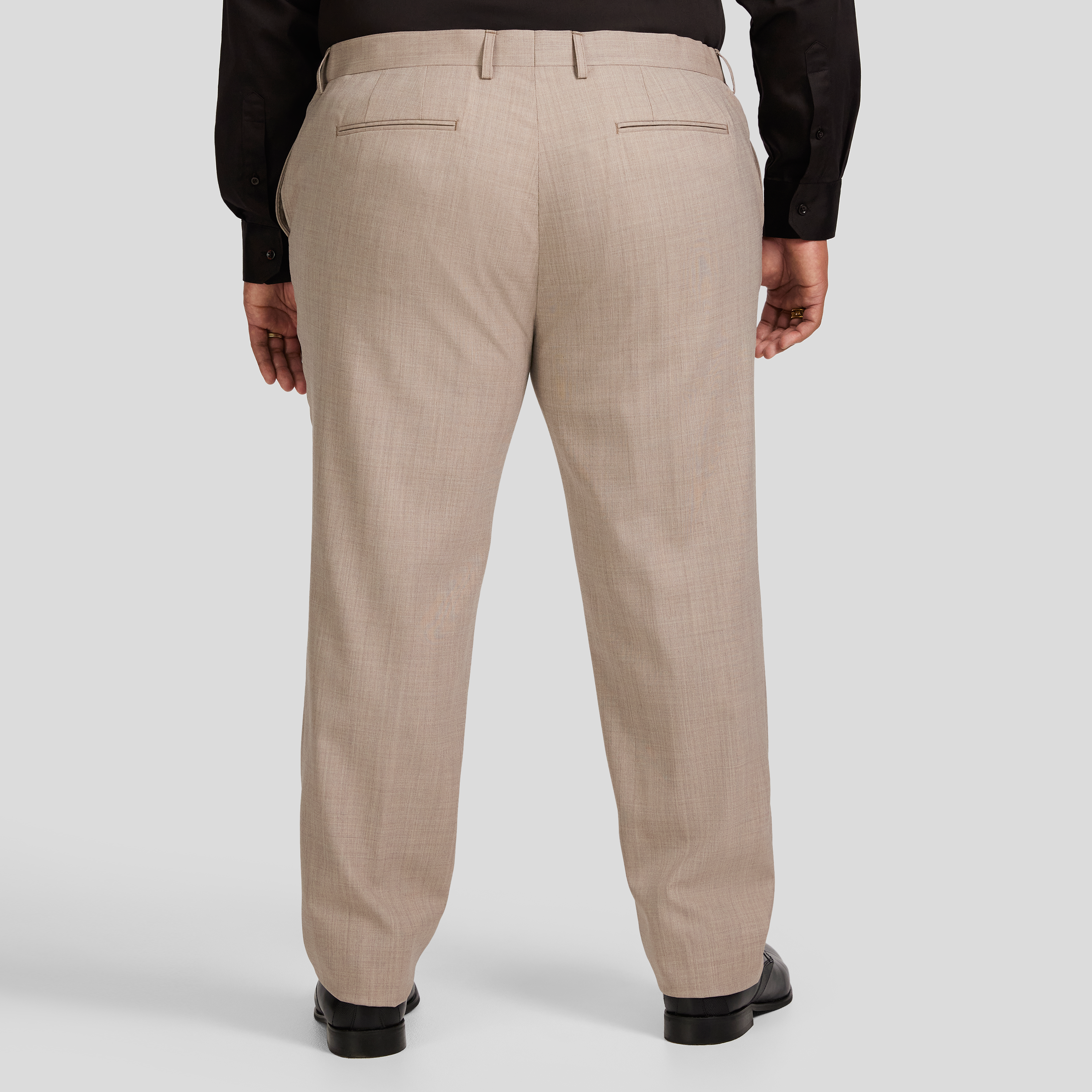 Beige Archer Wool Blend Slim Pant