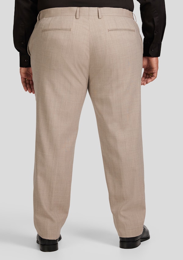 Beige Archer Wool Blend Slim Pant