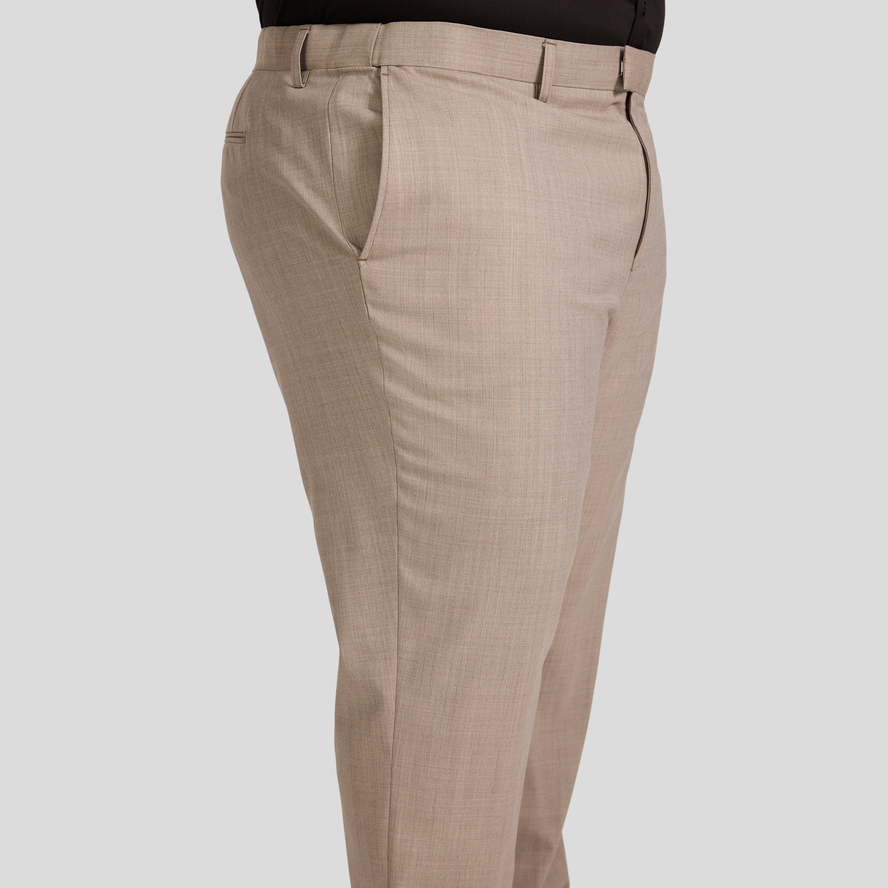 Beige Archer Wool Blend Slim Pant