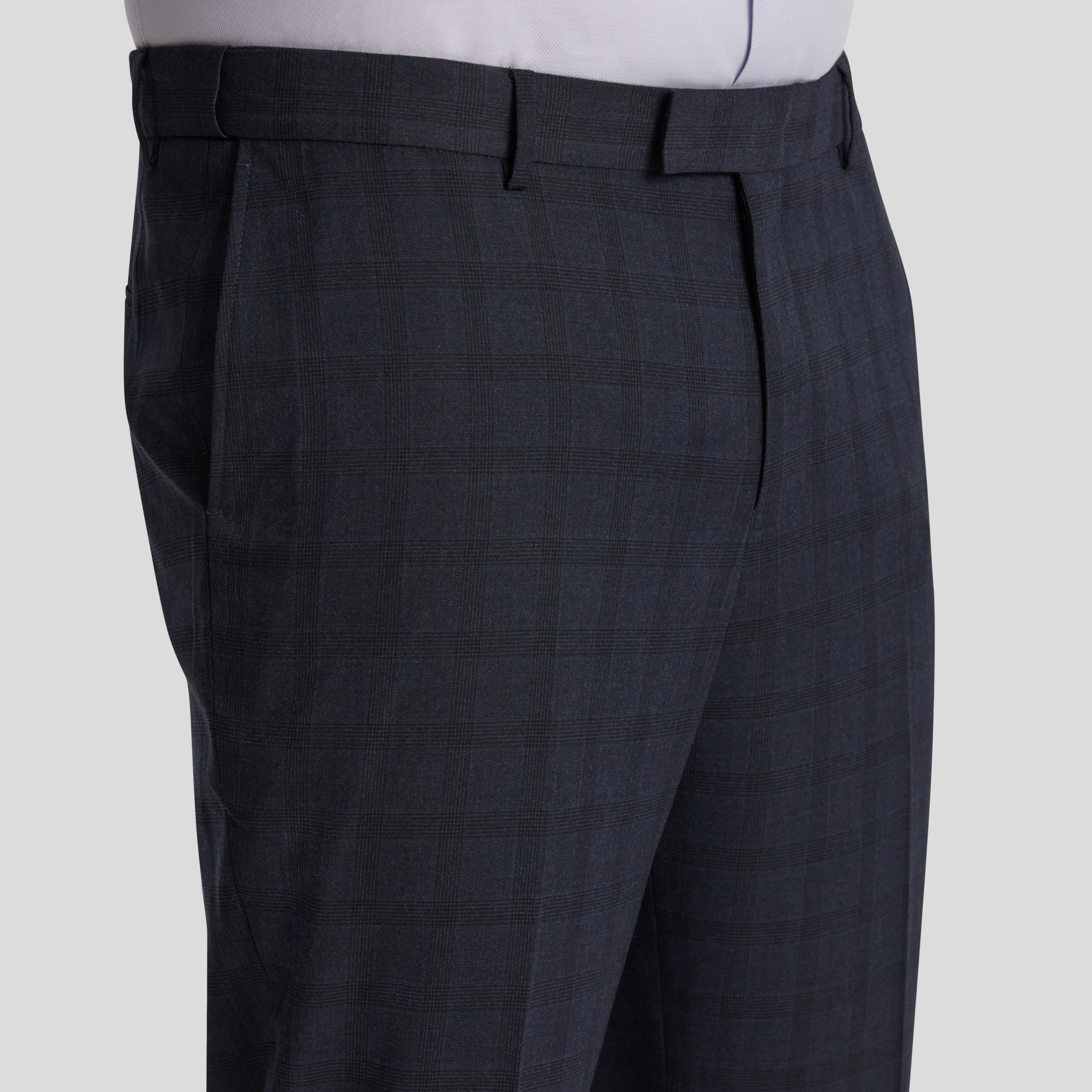 Ink Henry Check Stretch Dress Pant