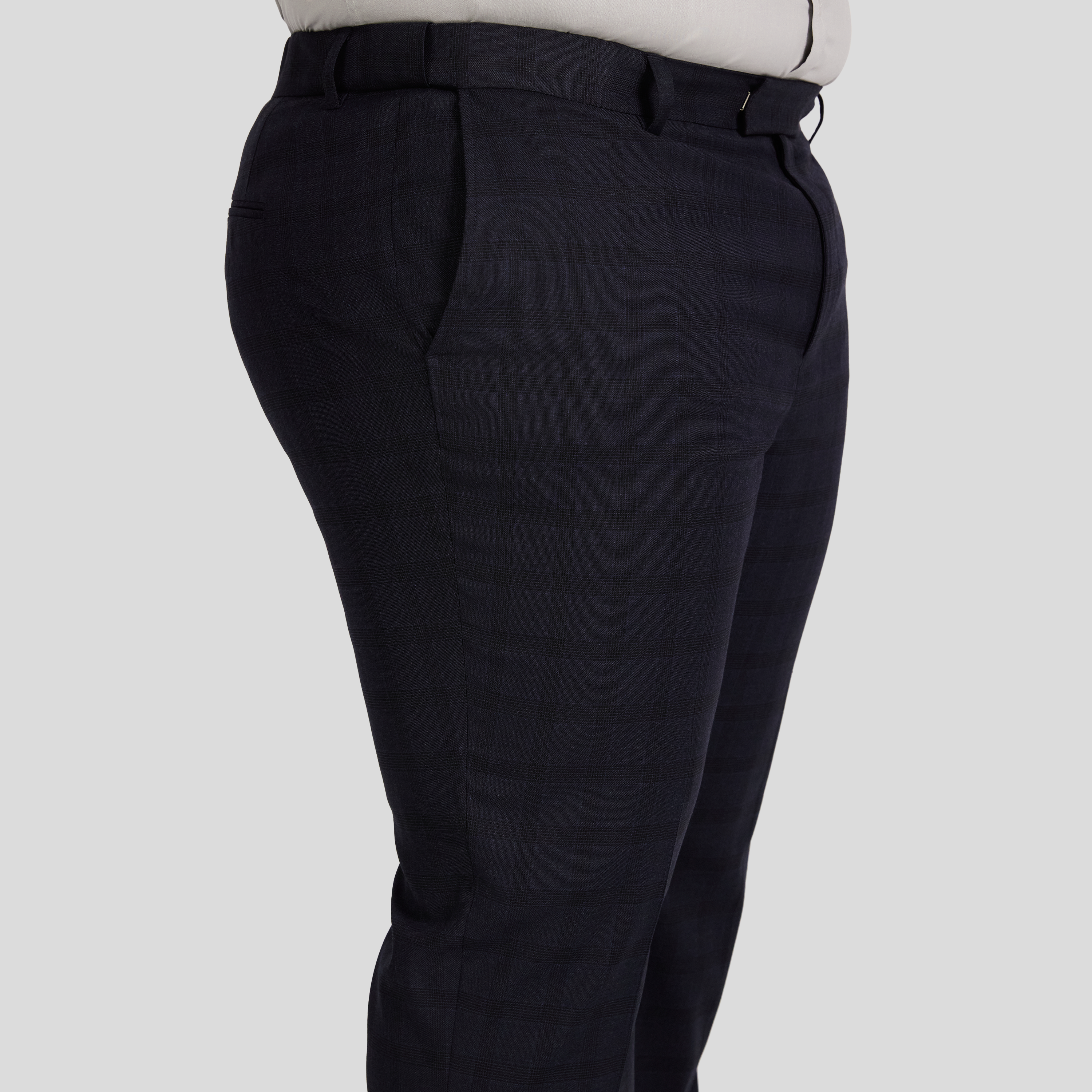 Ink Henry Check Stretch Dress Pant