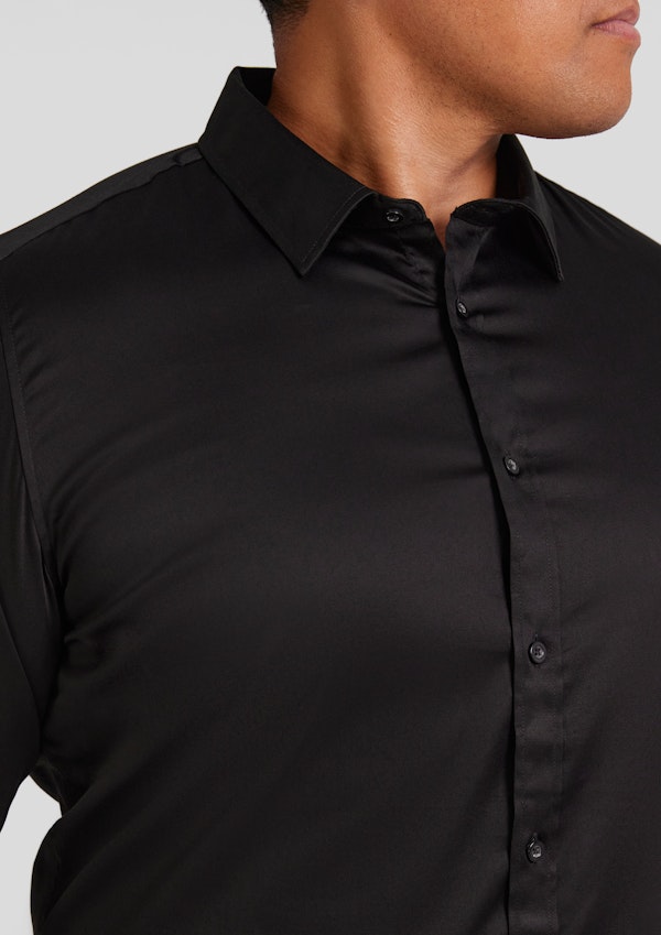 Black Montego Stretch Dress Shirt