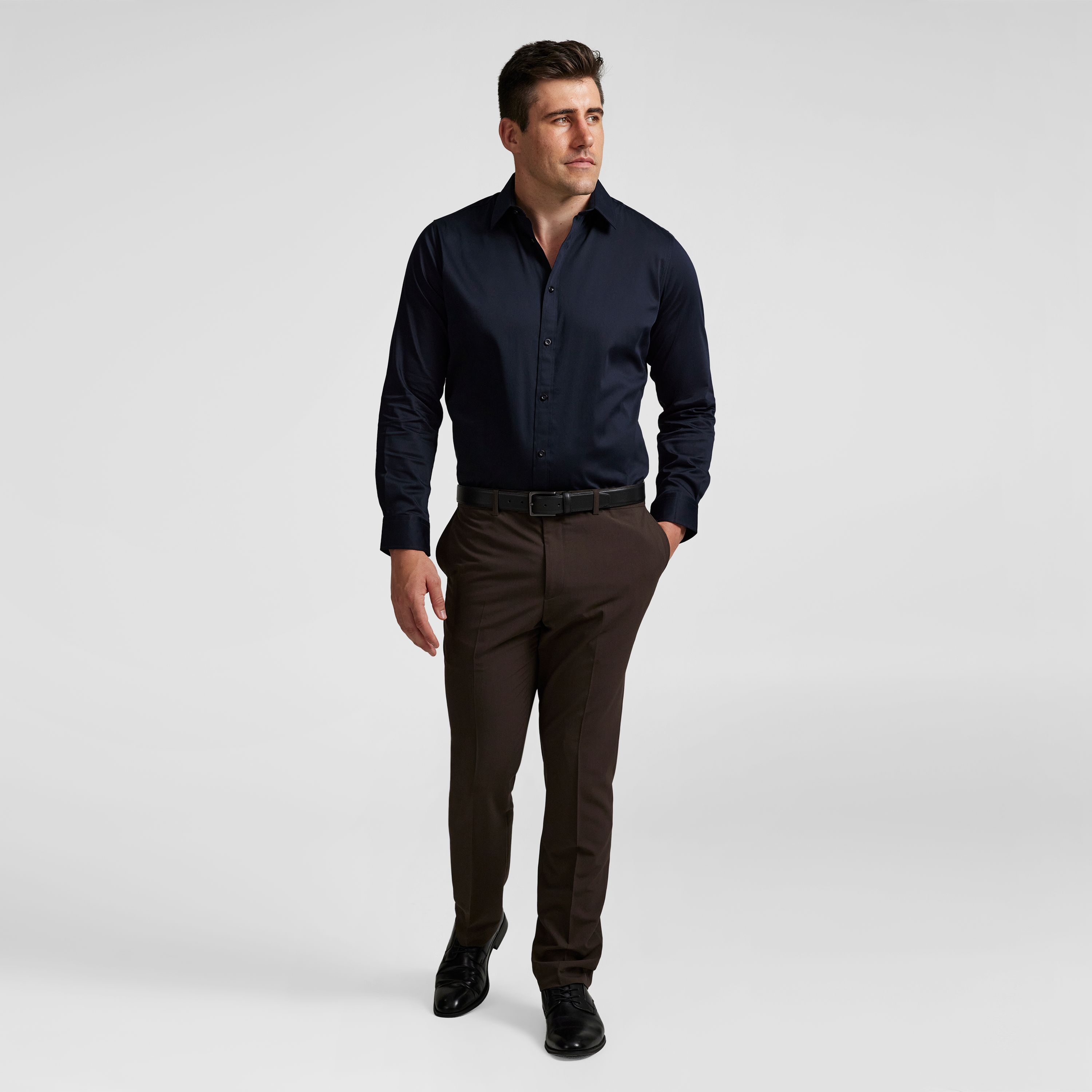 Navy Montego Stretch Dress Shirt