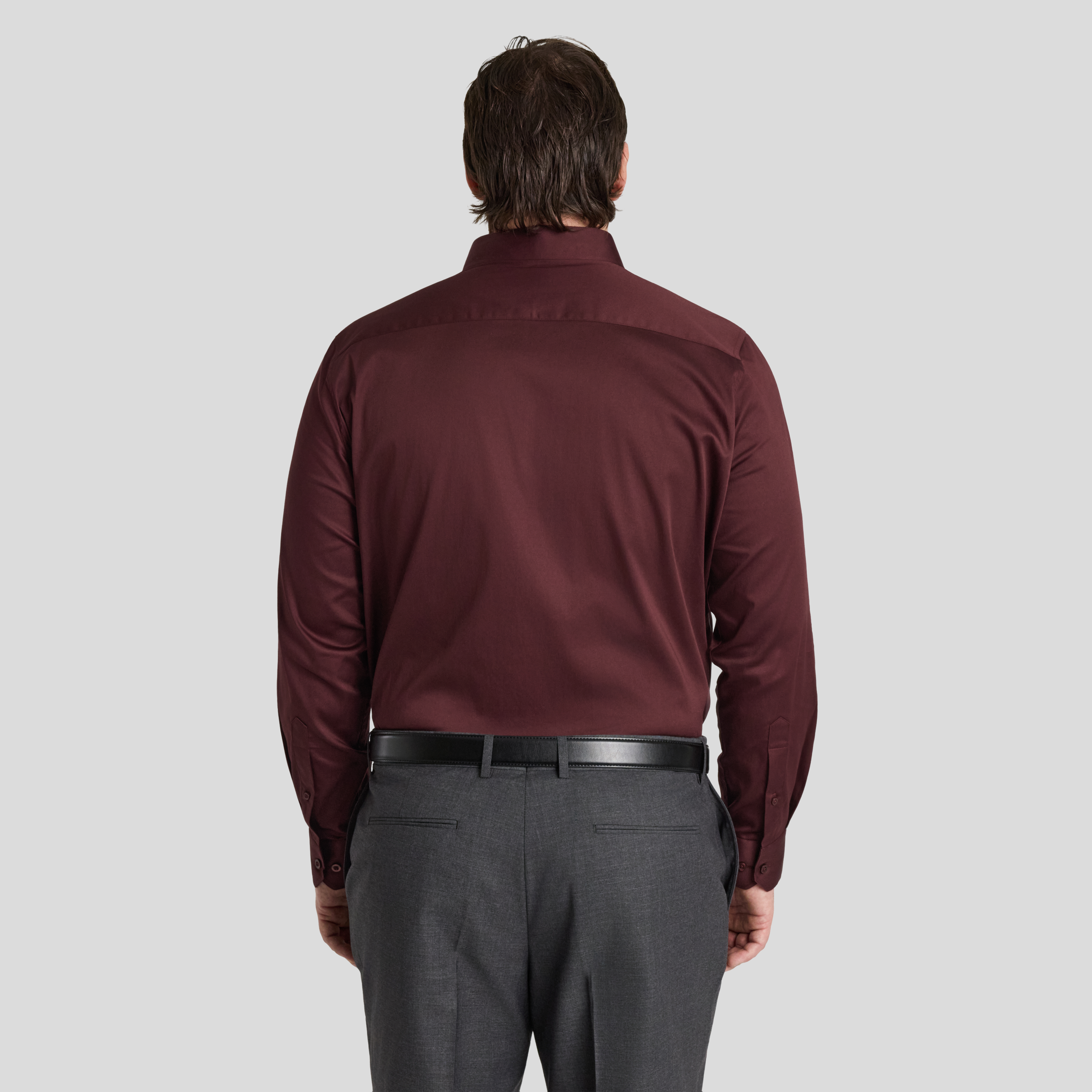 Wine Montego Stretch Dress Shirt