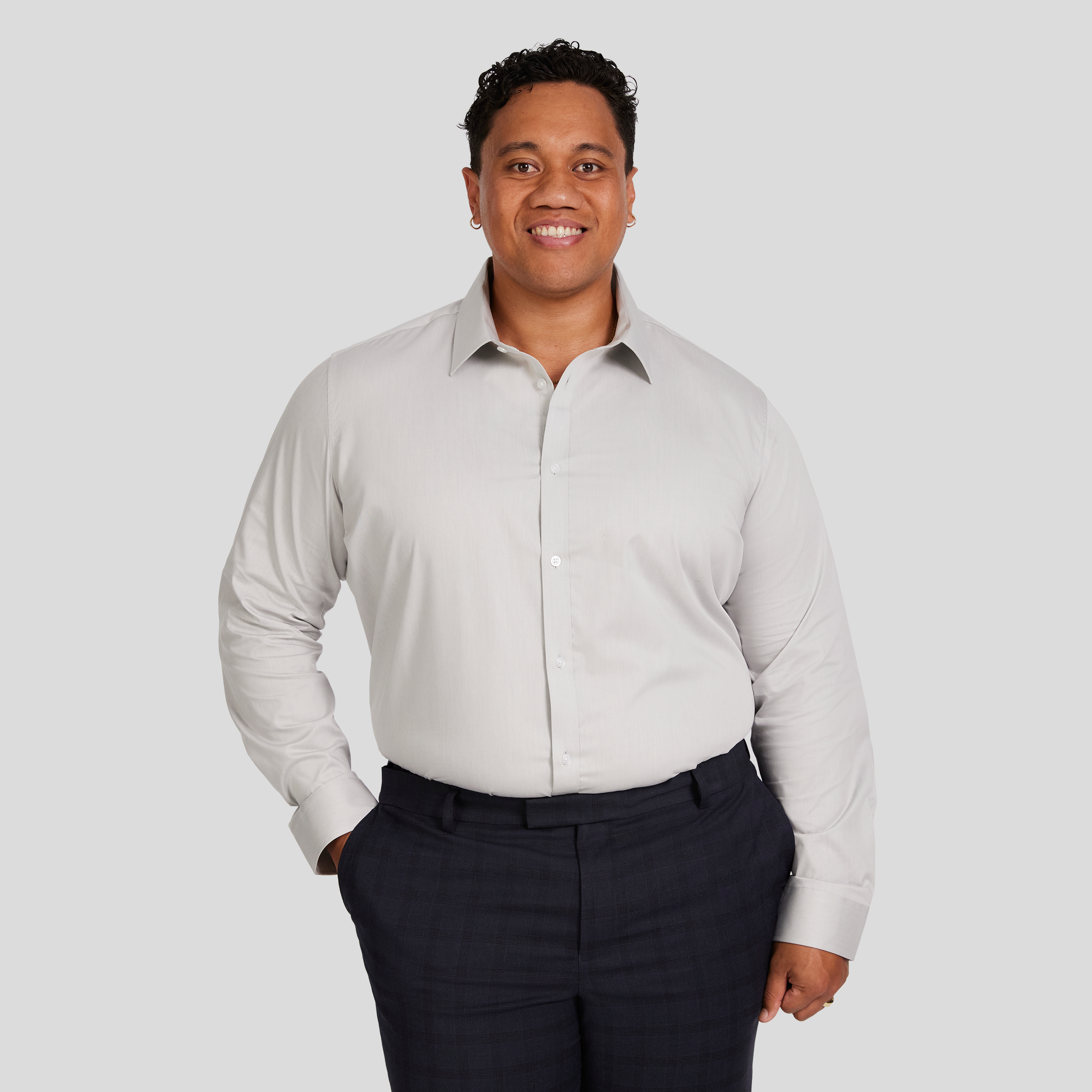 Melange Stretch Dress Shirt