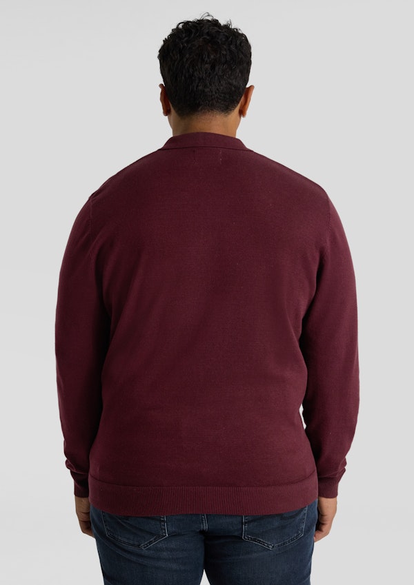 Burgundy Everyday Polo Sweater