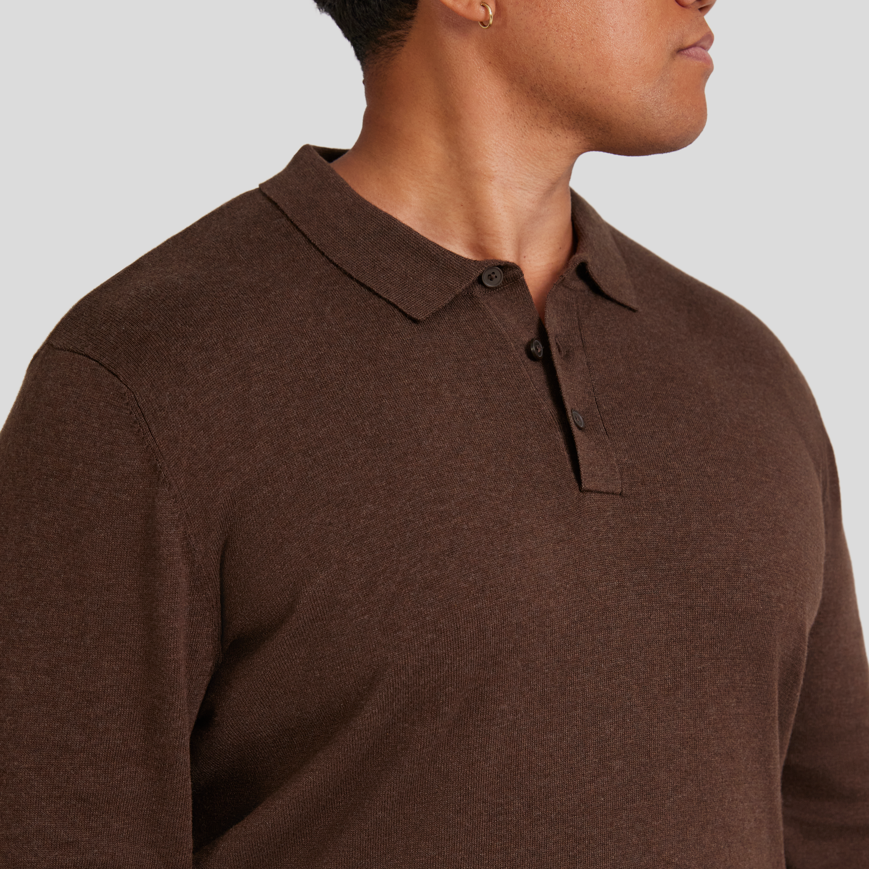 Chocolate Everyday Polo Sweater